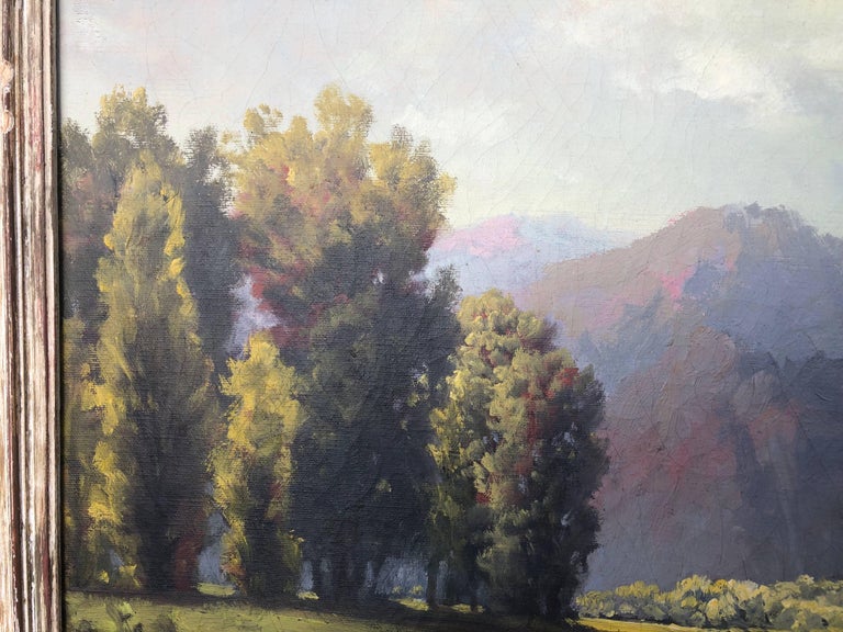 Antique Landscape Oil Painting by A D Greer For Sale at 1stDibs