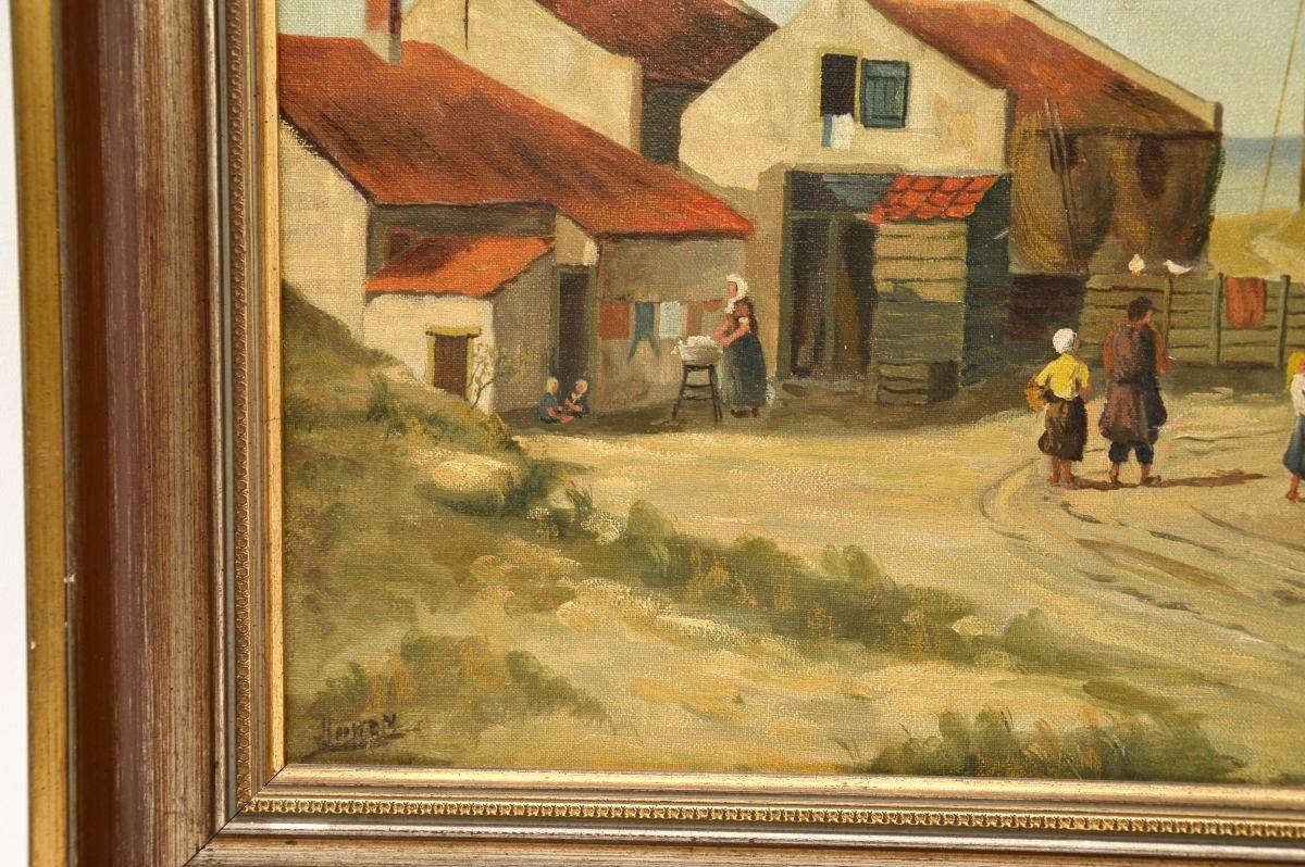 Mid-20th Century Antique Landscape Oil Painting For Sale