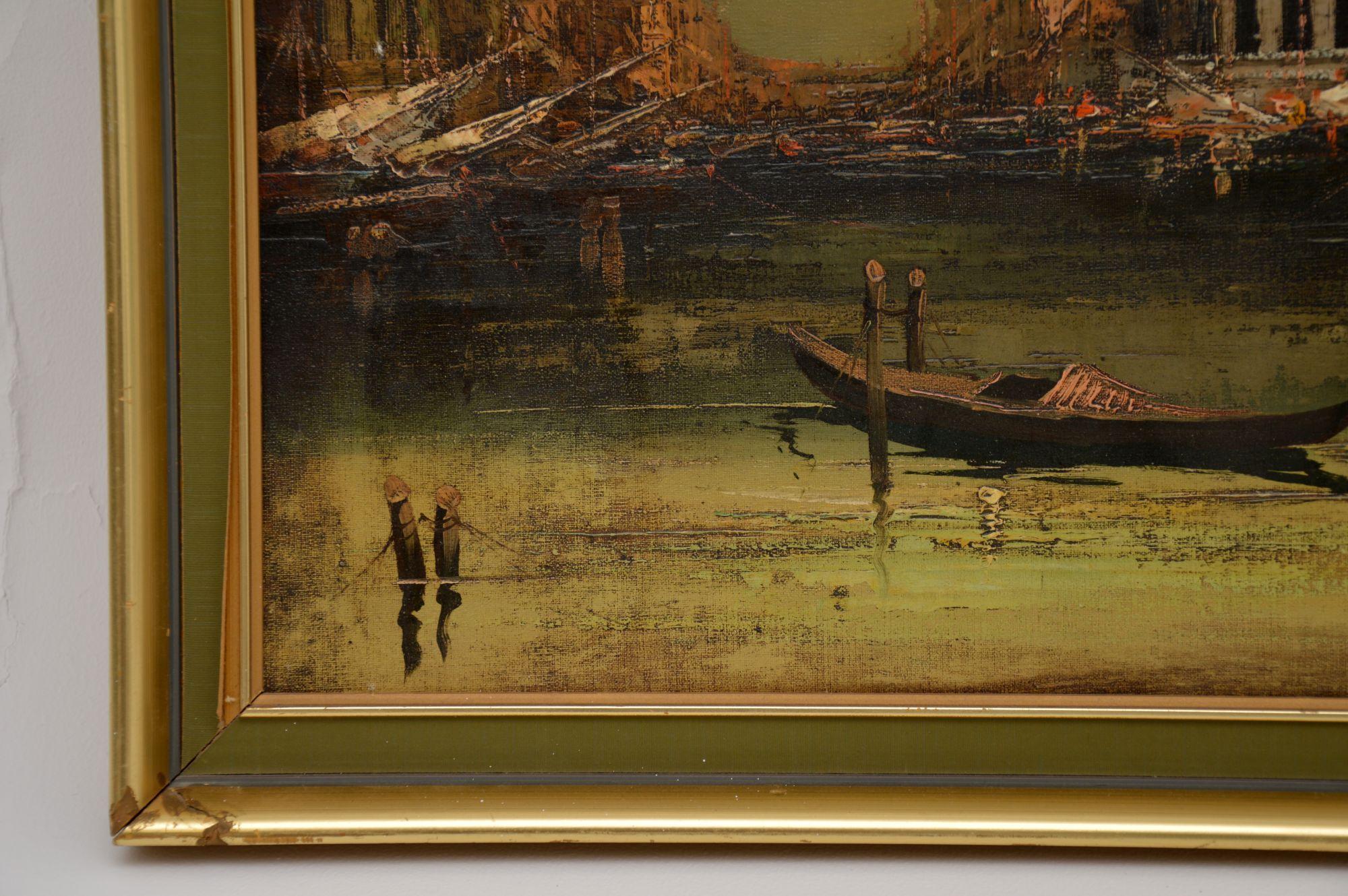 Antique Landscape Oil Painting Signed 'Liner' For Sale 1