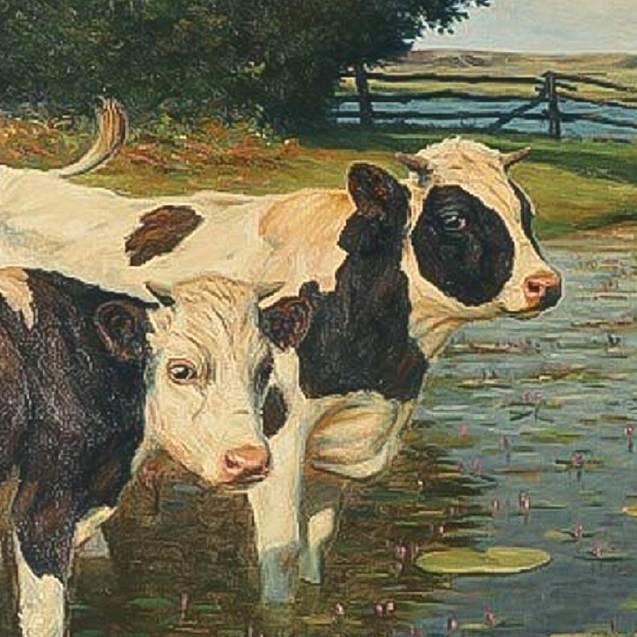 antique cow pictures