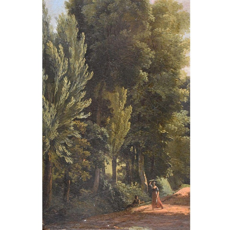 Antique Landscape Painting, Nature Painting, Bertin, XIX Century For Sale  at 1stDibs