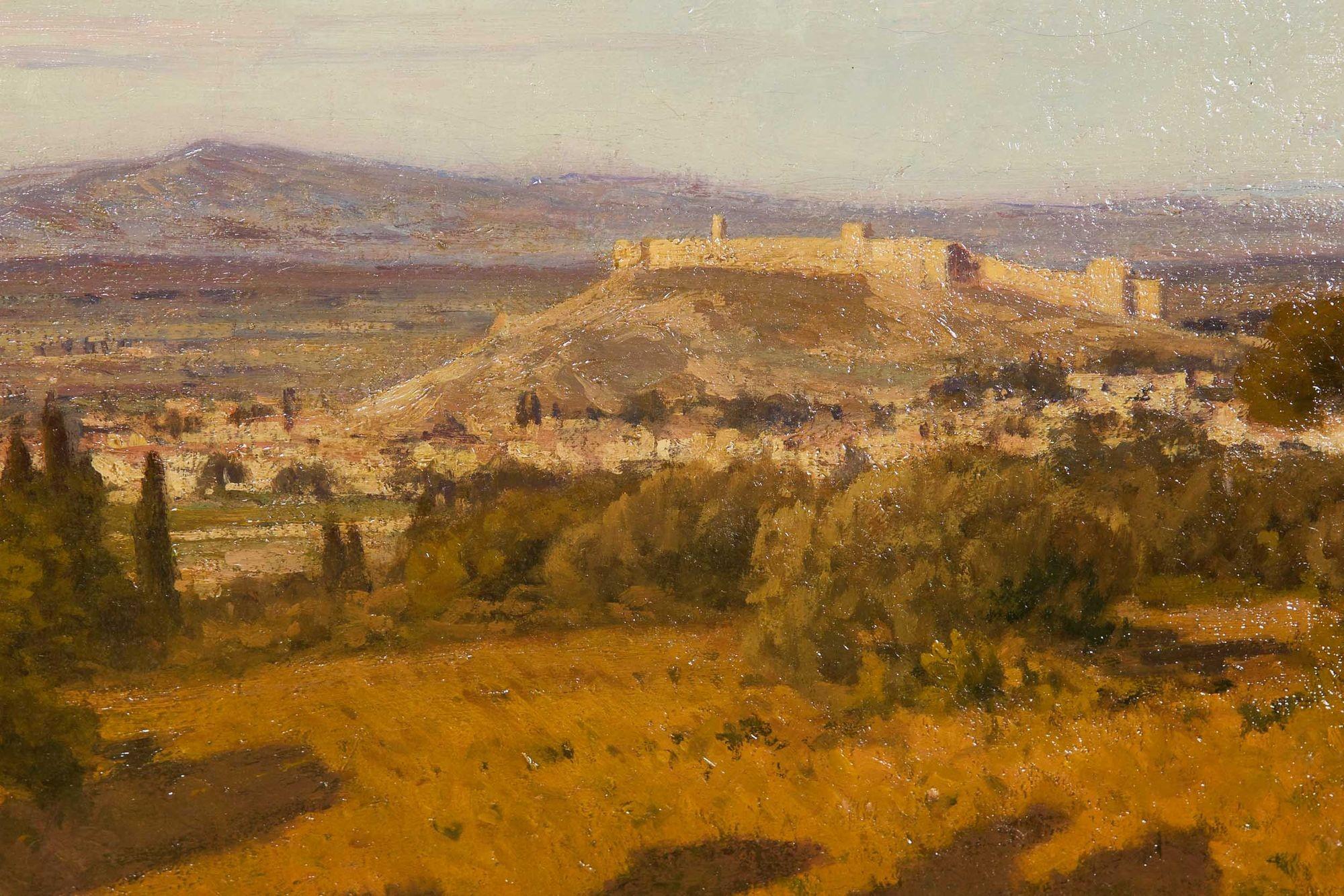 Antique Landscape Painting of Provence, France by Léon Joubert in vendita 3