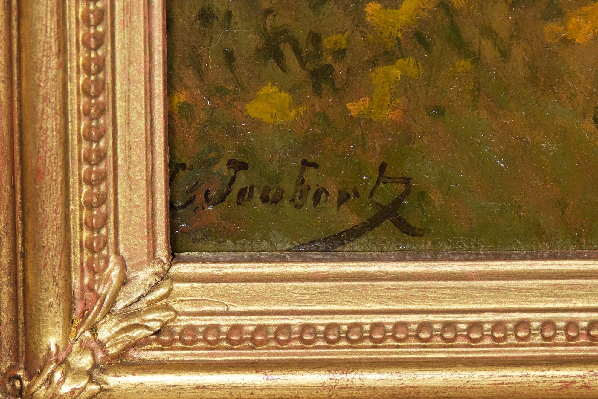 Antique Landscape Painting of Provence, France by Léon Joubert in vendita 4