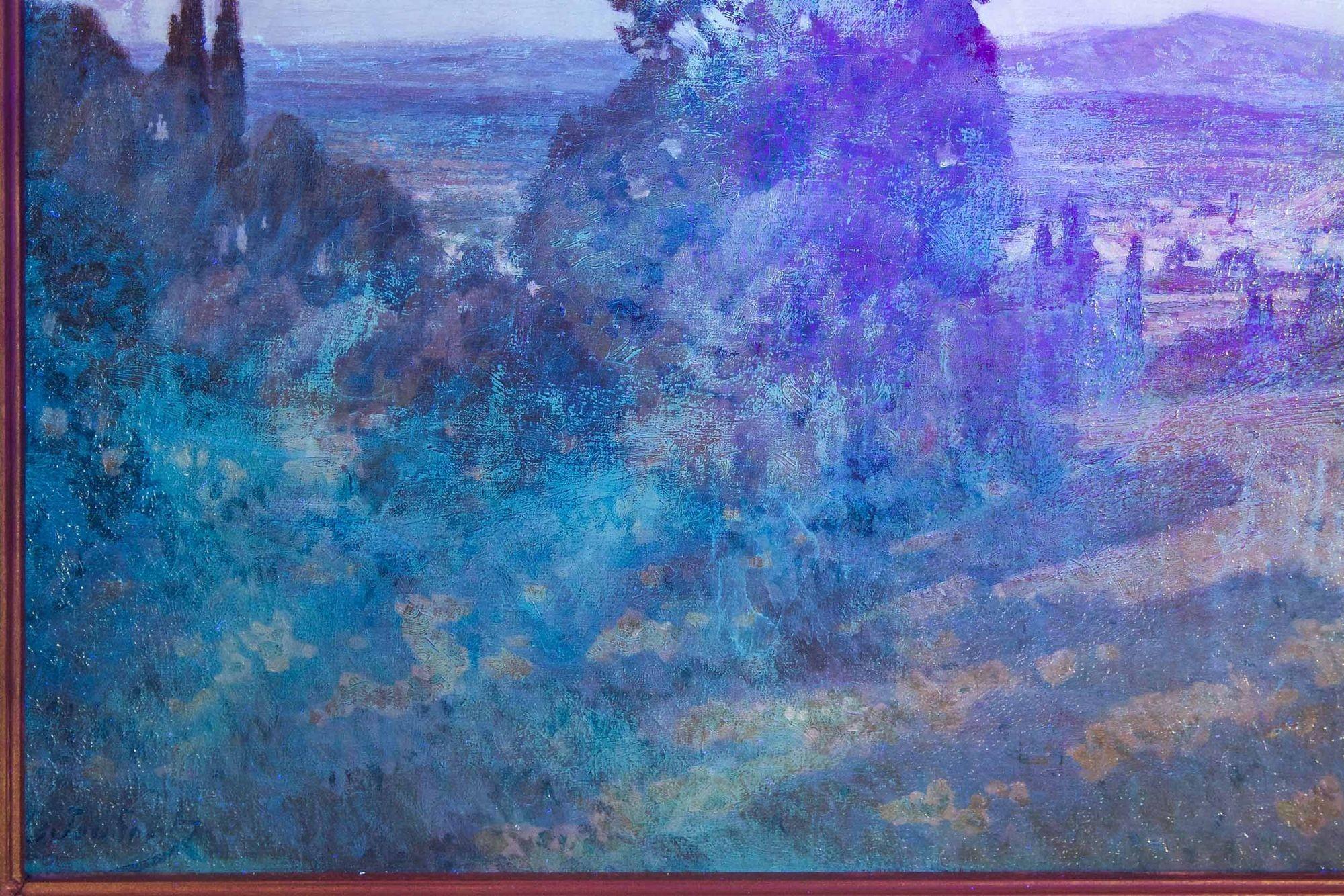 Peinture ancienne d'un paysage de Provence, France par Léon Joubert en vente 9
