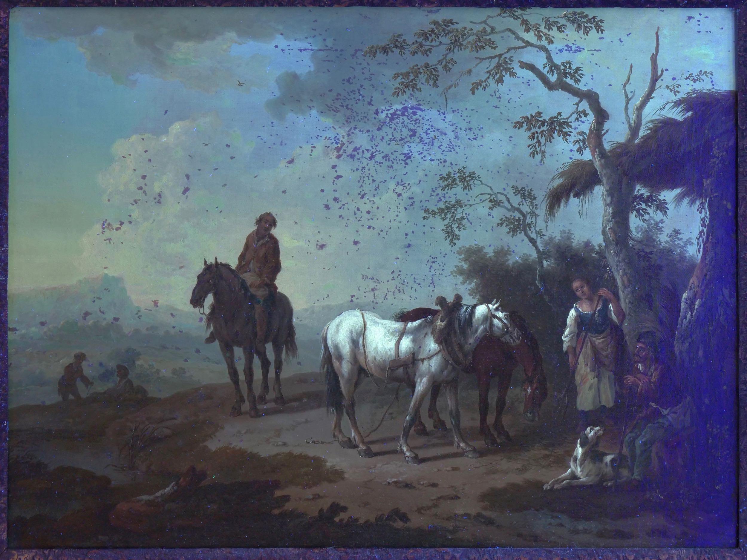 Paire de peintures de paysages antiques attribuées à Pieter van Bloemen, 18ème siècle en vente 11