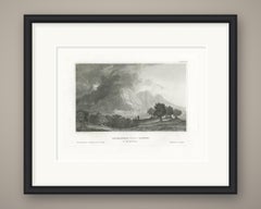 Antique Landscape View of Arimathea in Palestine, Steel Engraving, circa 1850