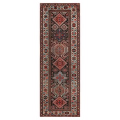 Antique Lankeran Red, Black and Beige Wool Rug by Rug & Kilim