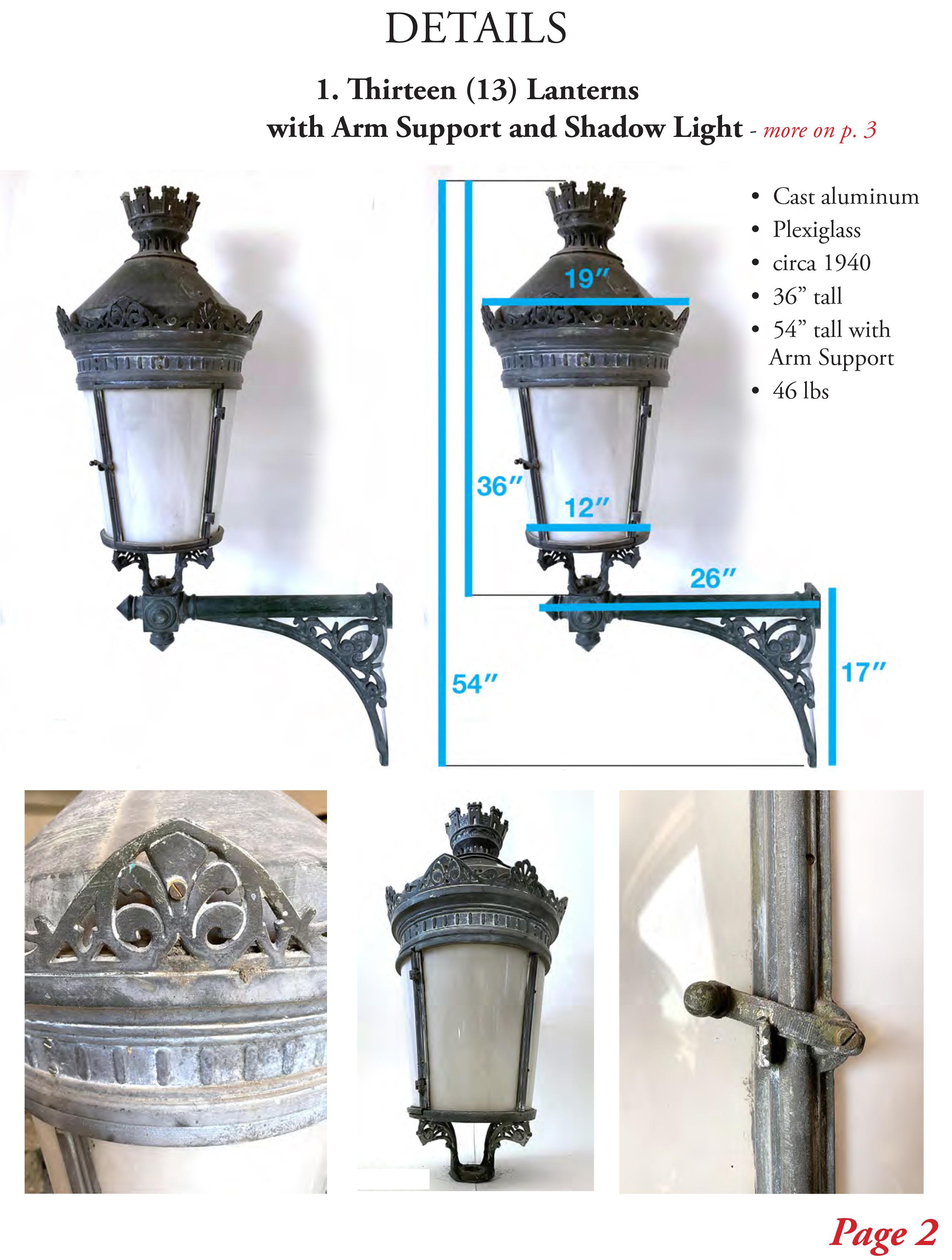 Antique Lantern French Palatial (#15 Pairs w/#16) 29 Avail. Buy 2+ Shipping FREE For Sale 5