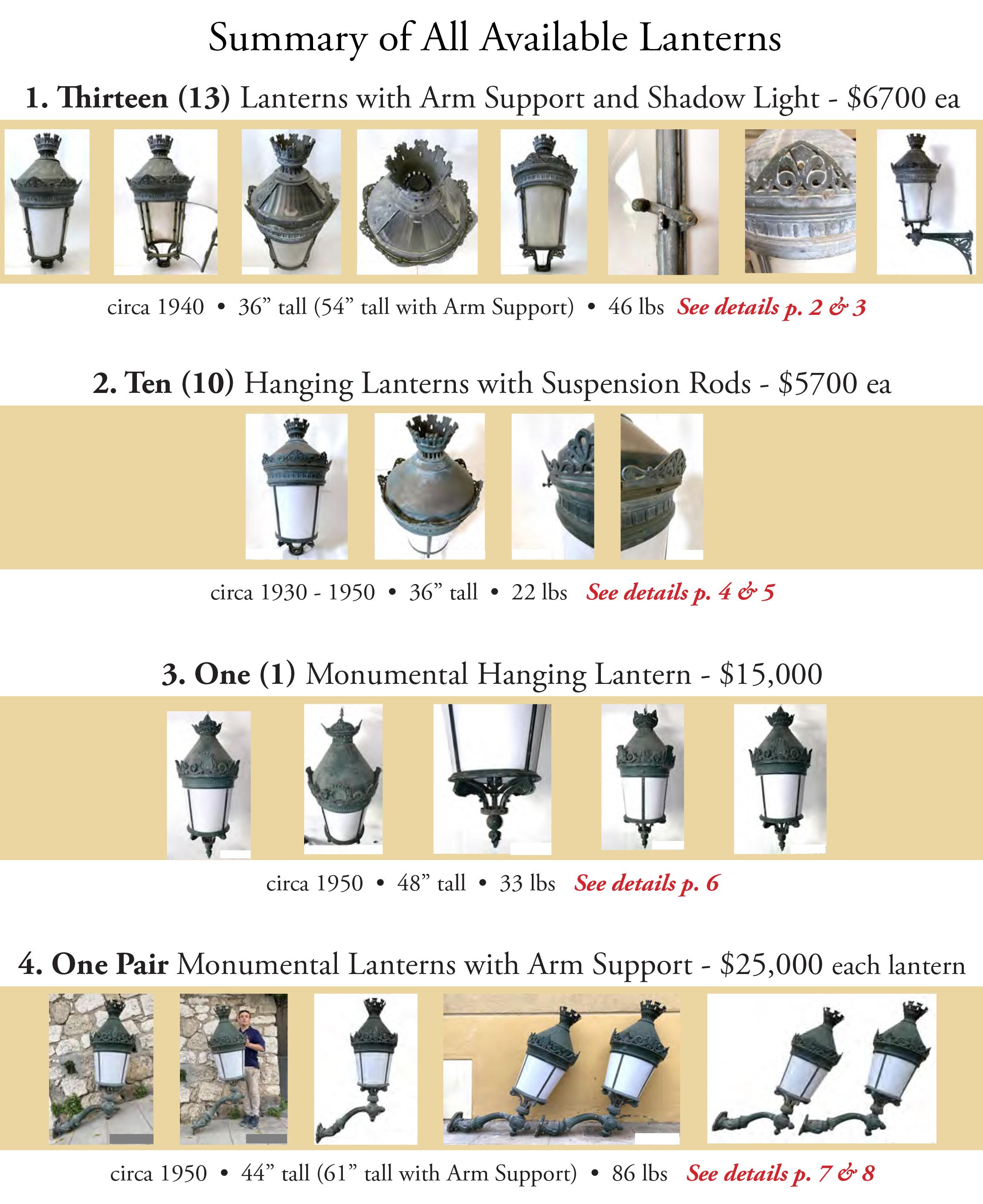 Antique Lantern French Palatial (#3 of 29 Available) Buy 2+ and Shipping is FREE For Sale 6