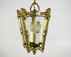 Antique Lantern in Cut Glass and Gilt Bronze, 1920s