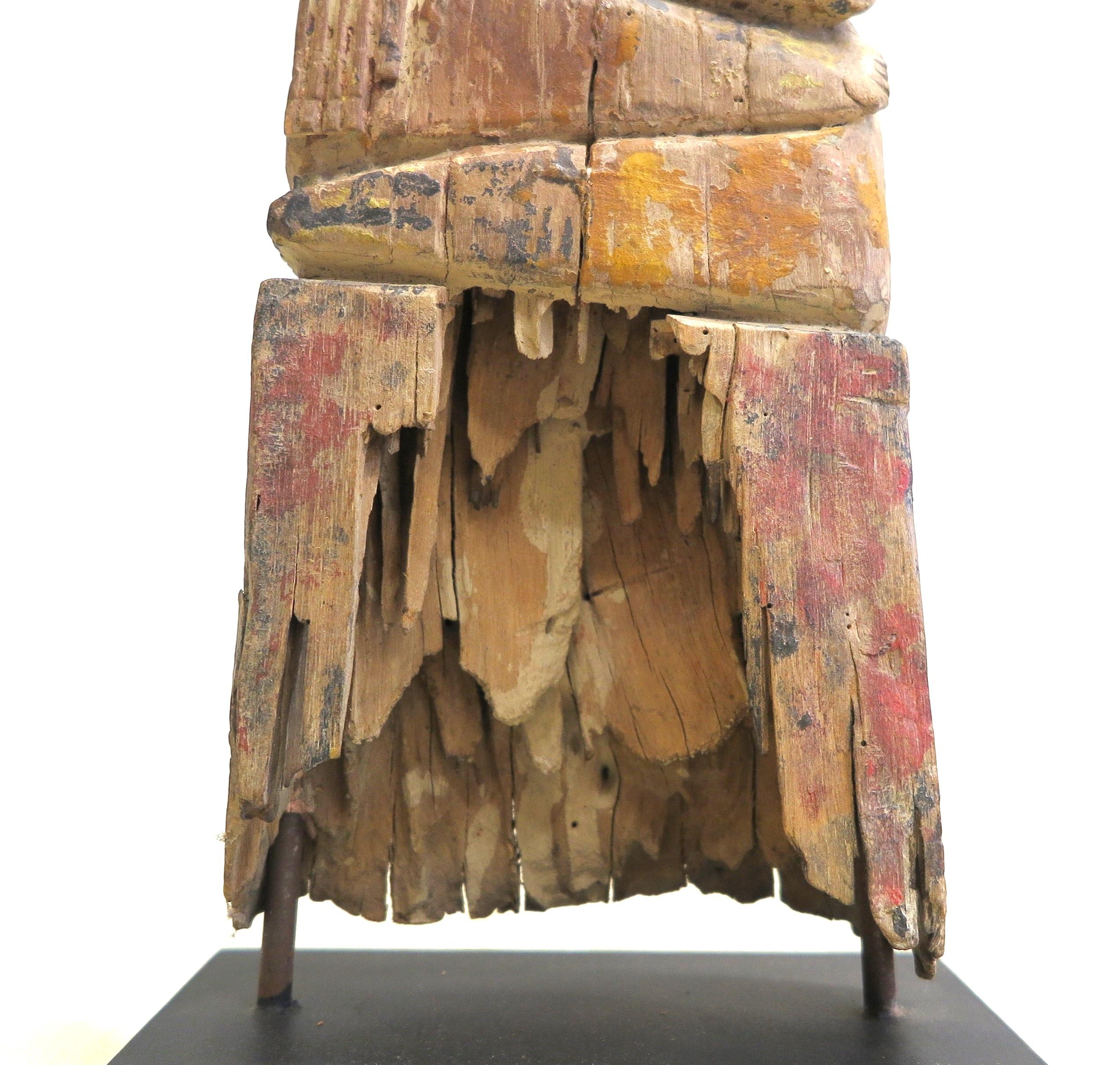 Estatua de Buda antigua de arte popular laosiano Laosiano en venta