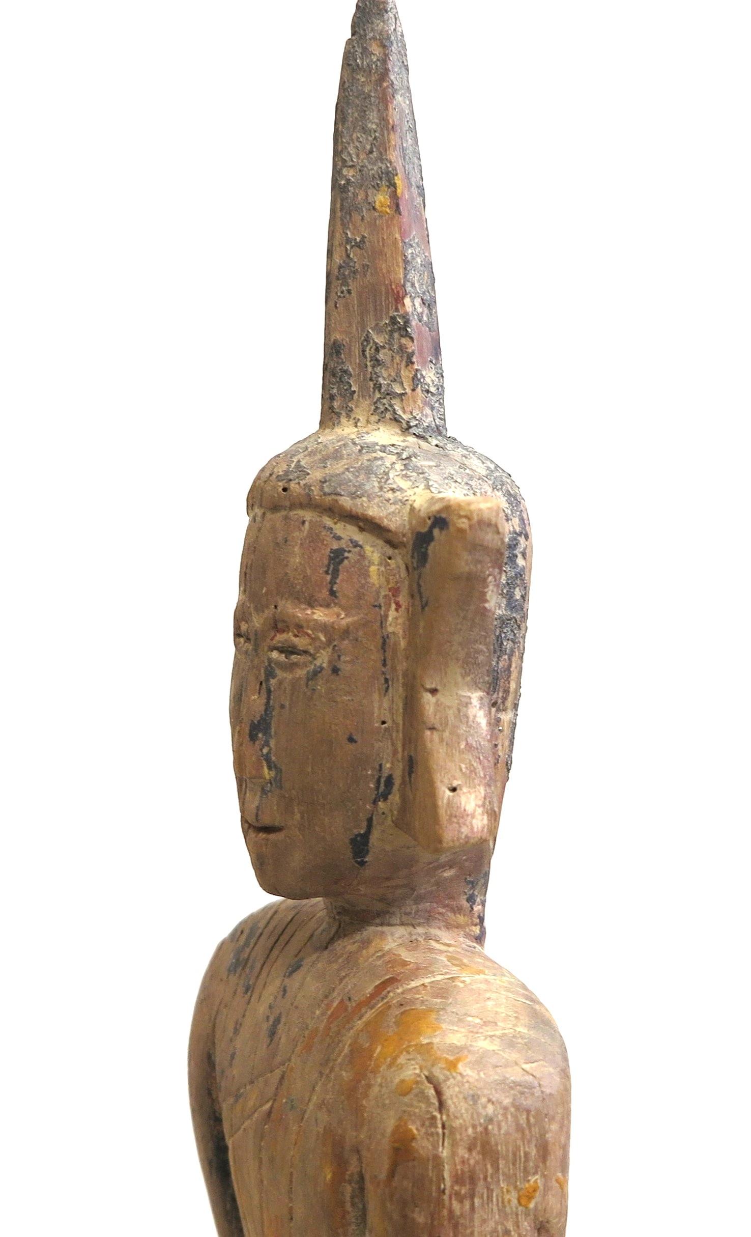 Estatua de Buda antigua de arte popular laosiano en venta 1