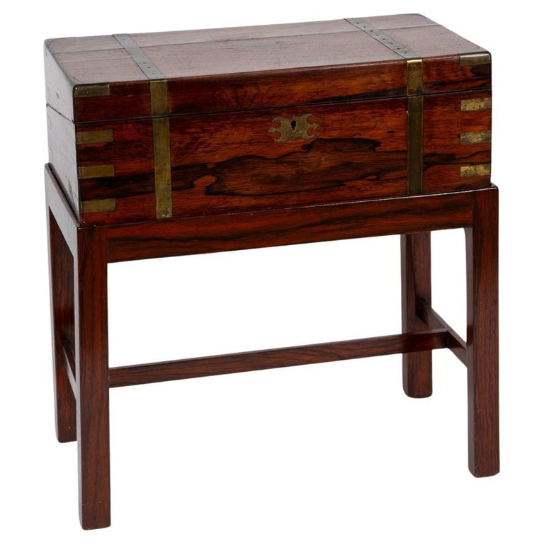Rare Satinwood Lap Desk on Matching Stand Rare Satinwood Lap Desk on Matching Stand