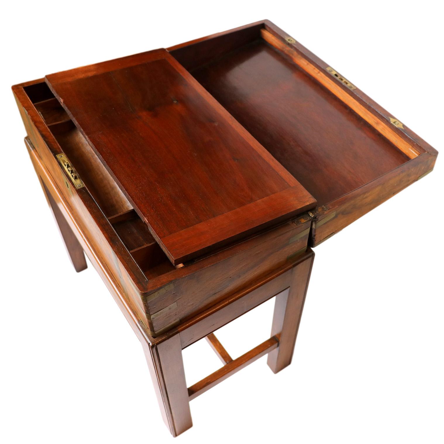 20th Century Antique Lap Desk with Stand For Sale