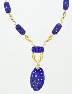 Antique Lapis and Gold Necklace, American by Walter Lampl, c. 1915.
