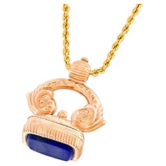 Antique Lapis Fob Pendant