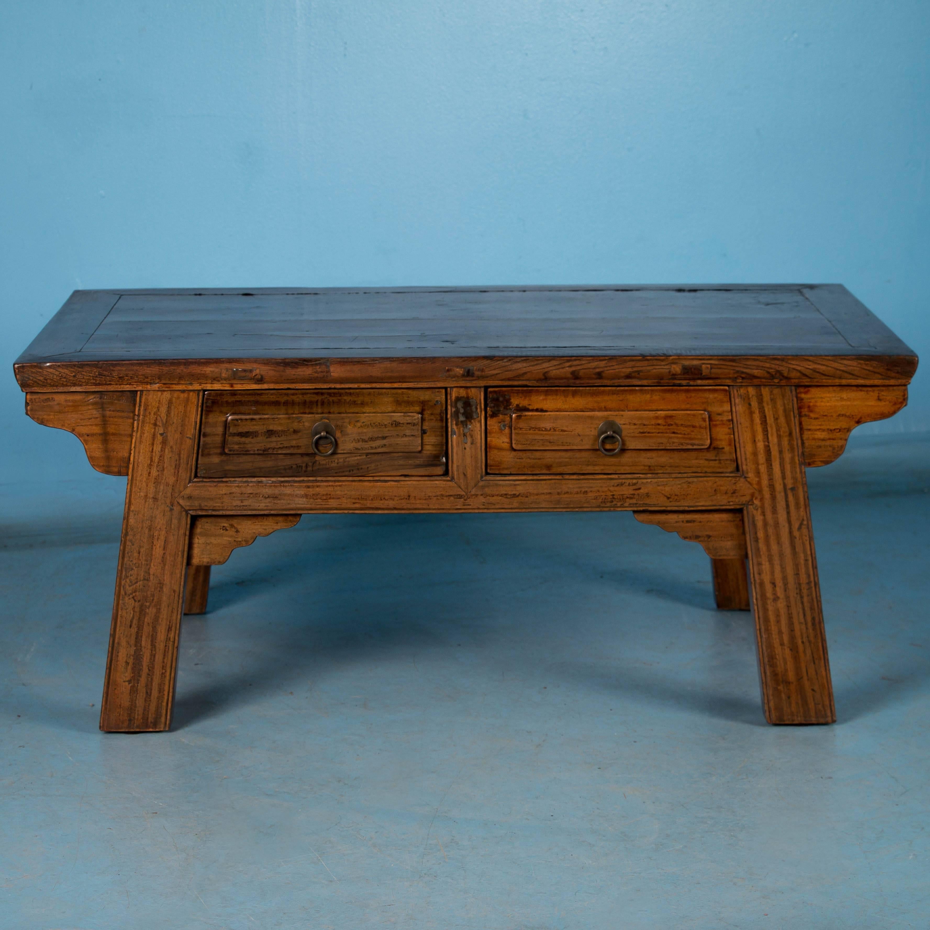 Lacquered Antique Laquered Chinese Elm Coffee Table