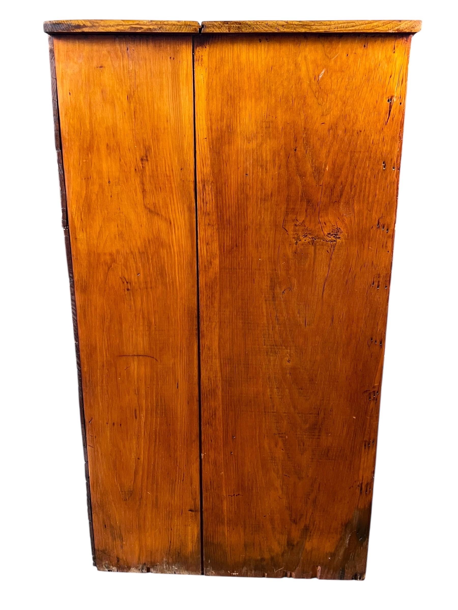 Antique Large 10 Drawer Pine Map File Flat File Cabinet For Sale 5