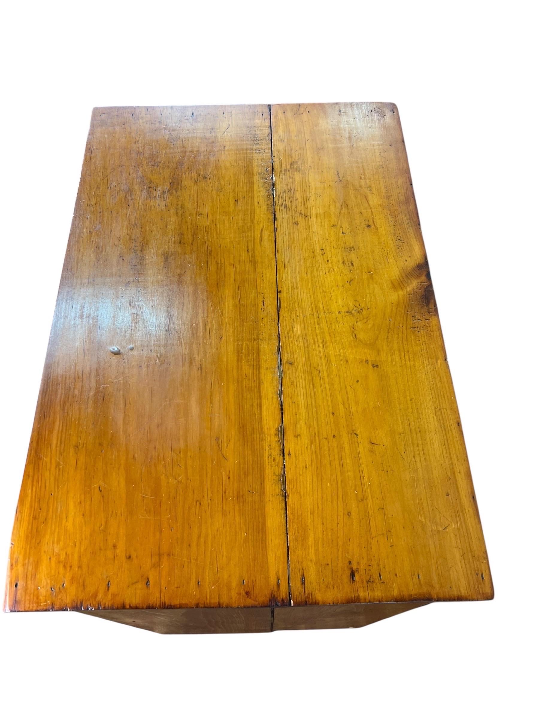Unknown Antique Large 10 Drawer Pine Map File Flat File Cabinet For Sale