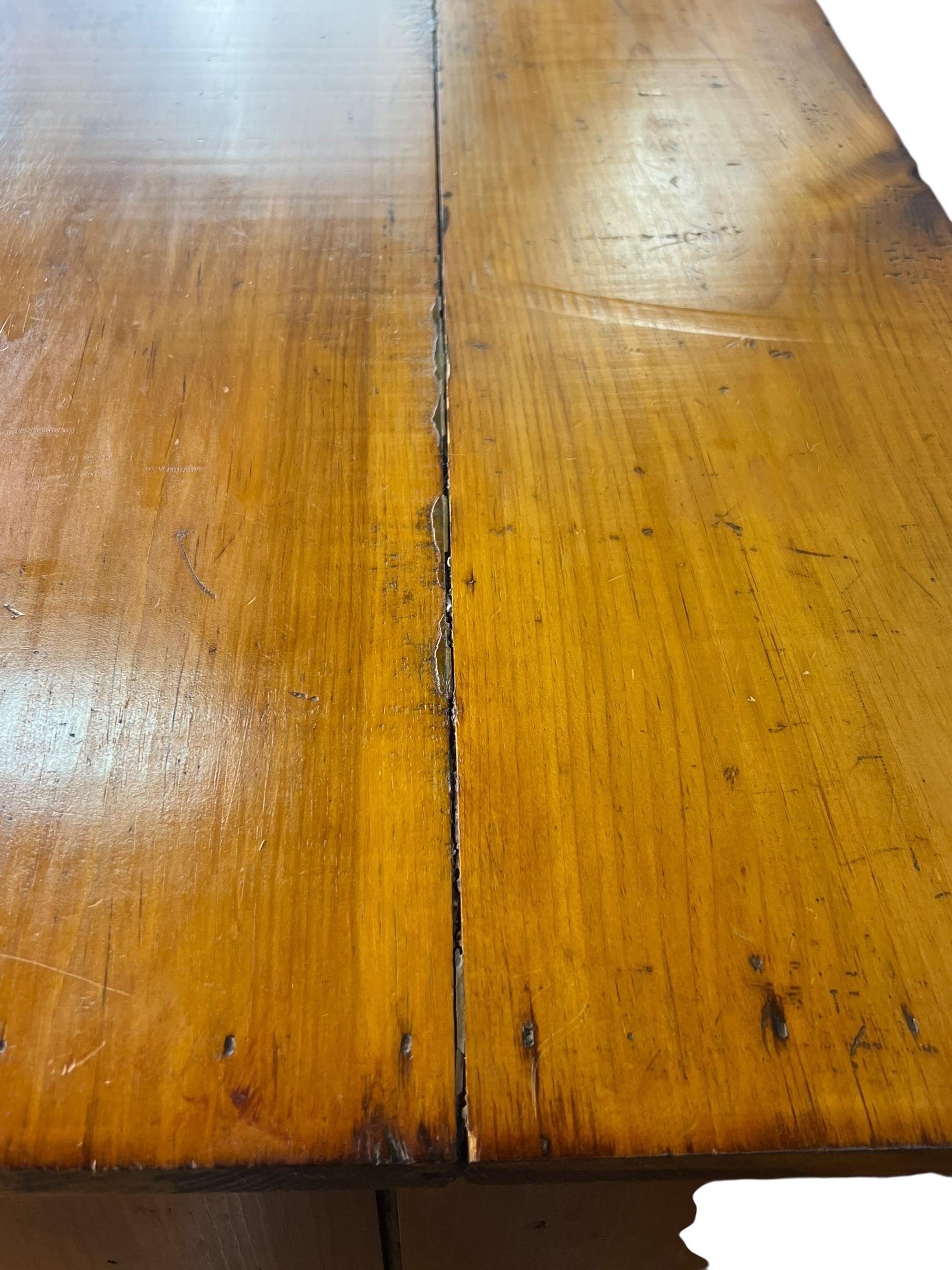 Antique Large 10 Drawer Pine Map File Flat File Cabinet For Sale 1