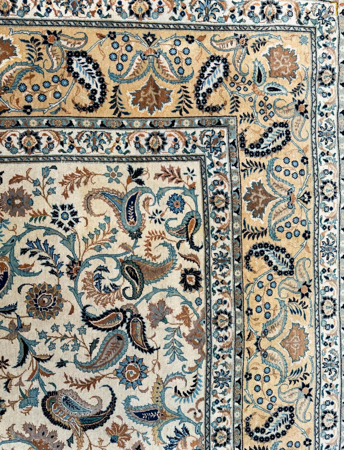 Grand tapis persan Tabriz 100 % laine 390x310cm 13ftx10ft en vente 1