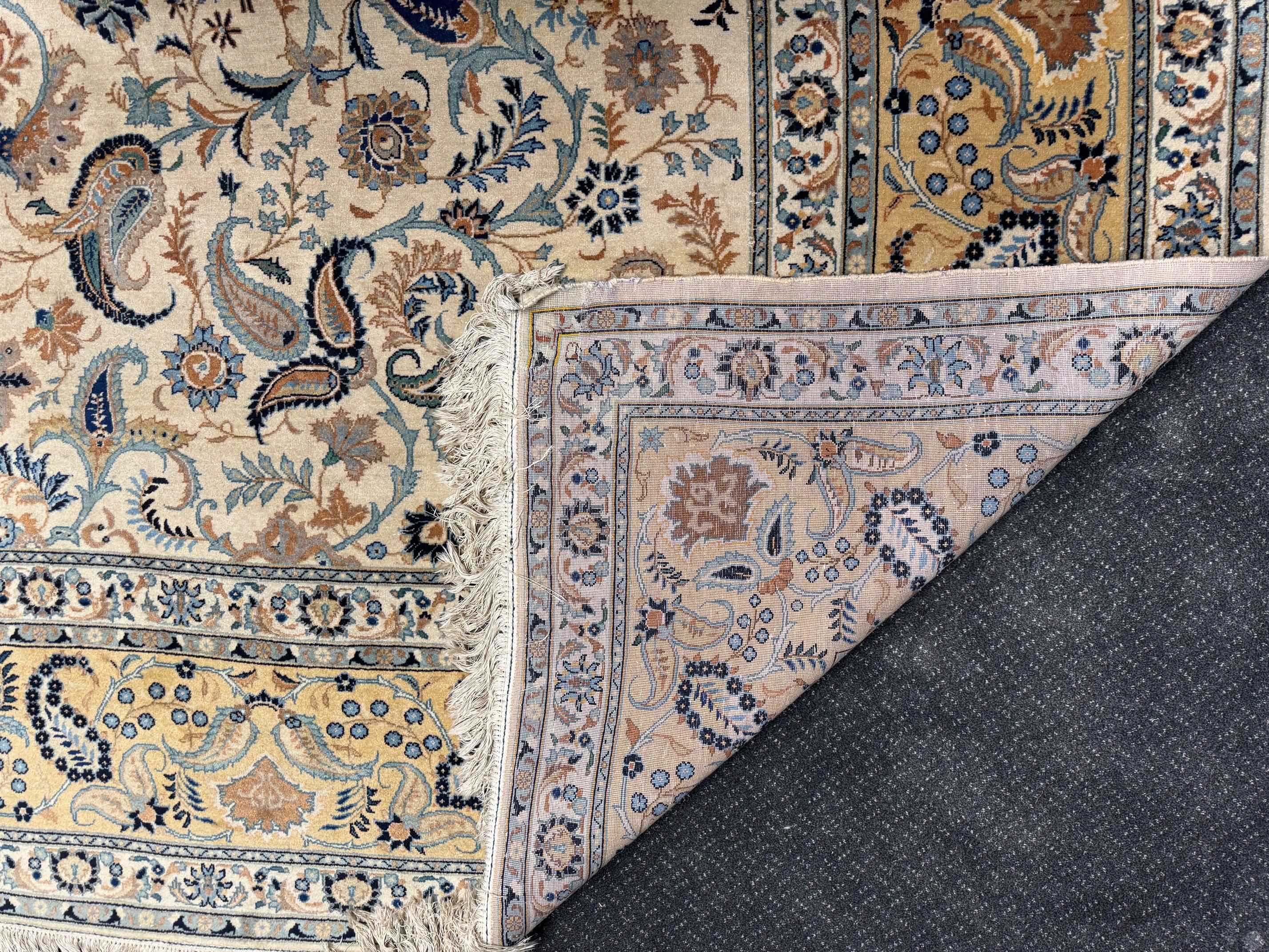 Grand tapis persan Tabriz 100 % laine 390x310cm 13ftx10ft en vente 2