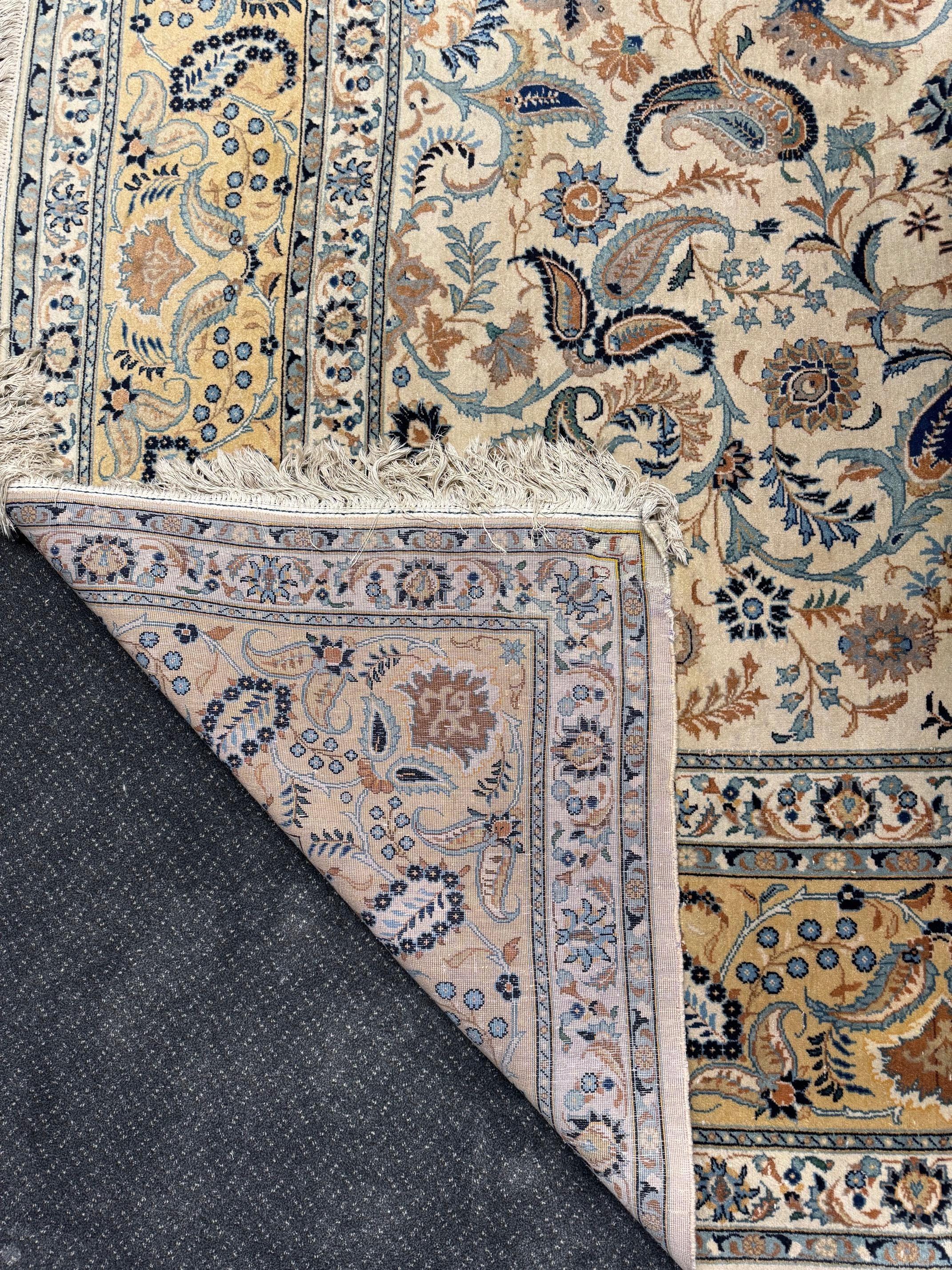 Antique Large 100% Wool Tabriz Persian Rug Carpet 390x310cm 13ftx10ft in vendita 2