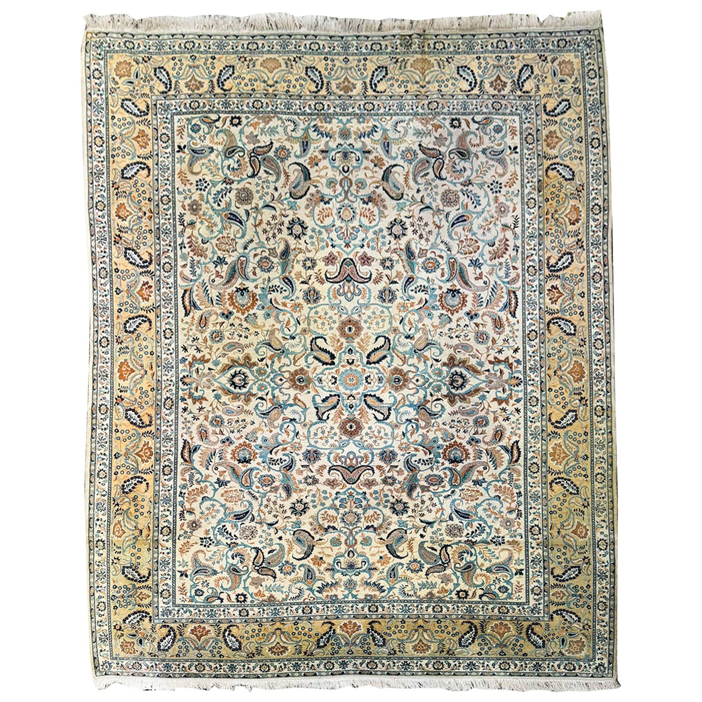 Antique Large 100% Wool Tabriz Persian Rug Carpet 390x310cm 13ftx10ft im Angebot