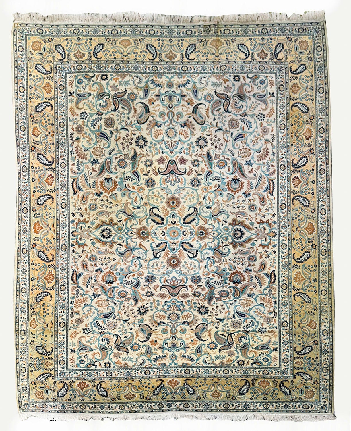 Antique Large 100% Wool Tabriz Persian Rug Carpet 390x310cm 13ftx10ft in vendita