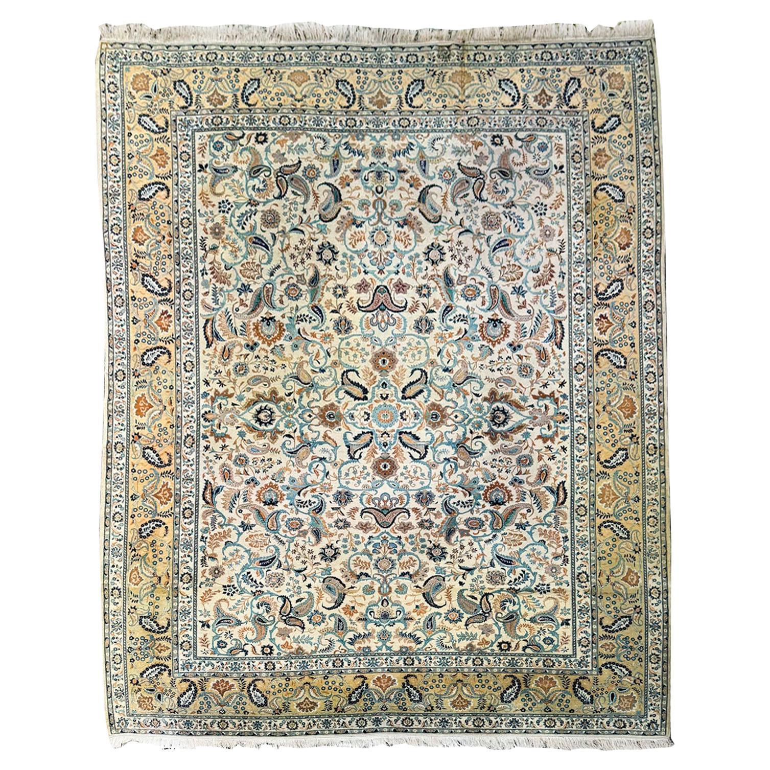 Grand tapis persan Tabriz 100 % laine 390x310cm 13ftx10ft en vente