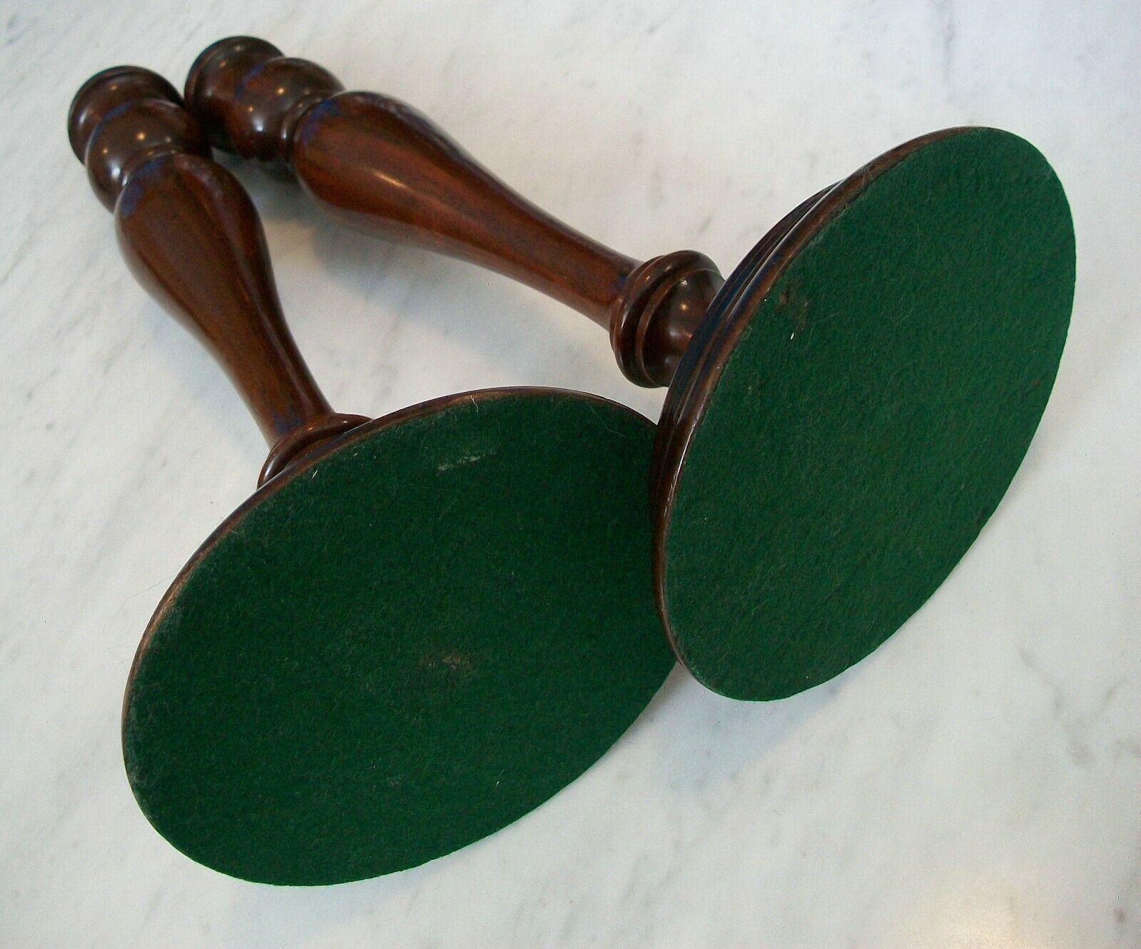 Antique Large Pair of Hardwood Candlesticks - Rich Patina - U.S.A., C.1900 For Sale 5