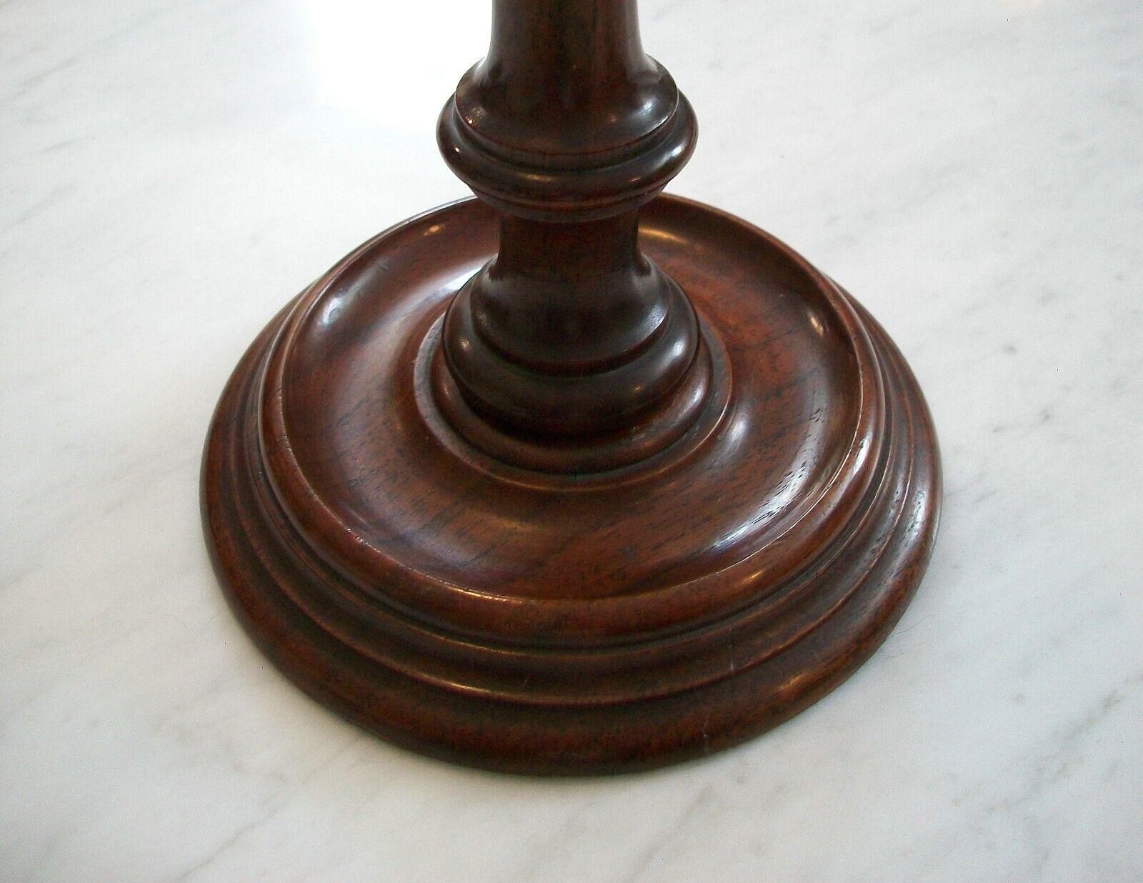 19th Century Antique Large Pair of Hardwood Candlesticks - Rich Patina - U.S.A., C.1900 For Sale
