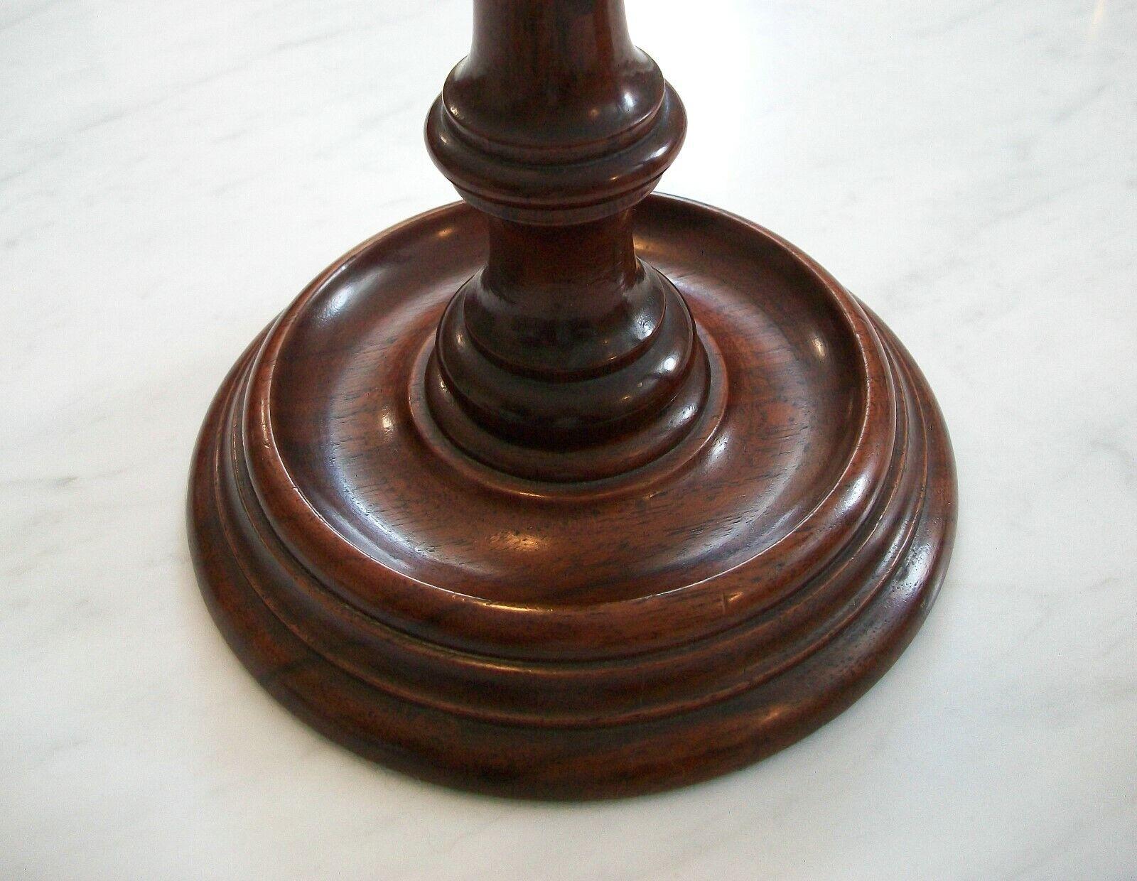 Antique Large Pair of Hardwood Candlesticks - Rich Patina - U.S.A., C.1900 For Sale 1