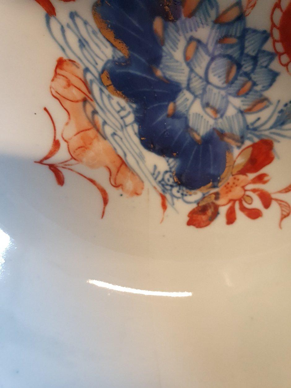 Antique Large 18th Century Chinese Imari Porcelain Kangxi Bowl, Top Quality 11