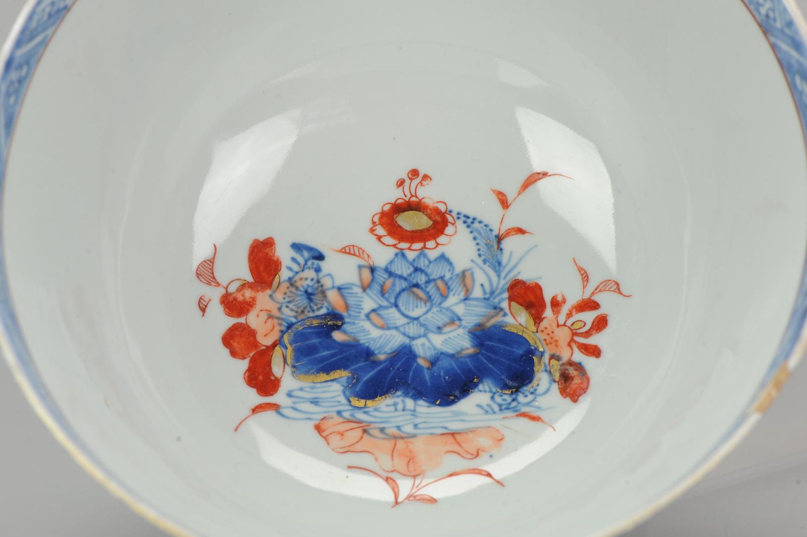 Antique Large 18th Century Chinese Imari Porcelain Kangxi Bowl, Top Quality 4