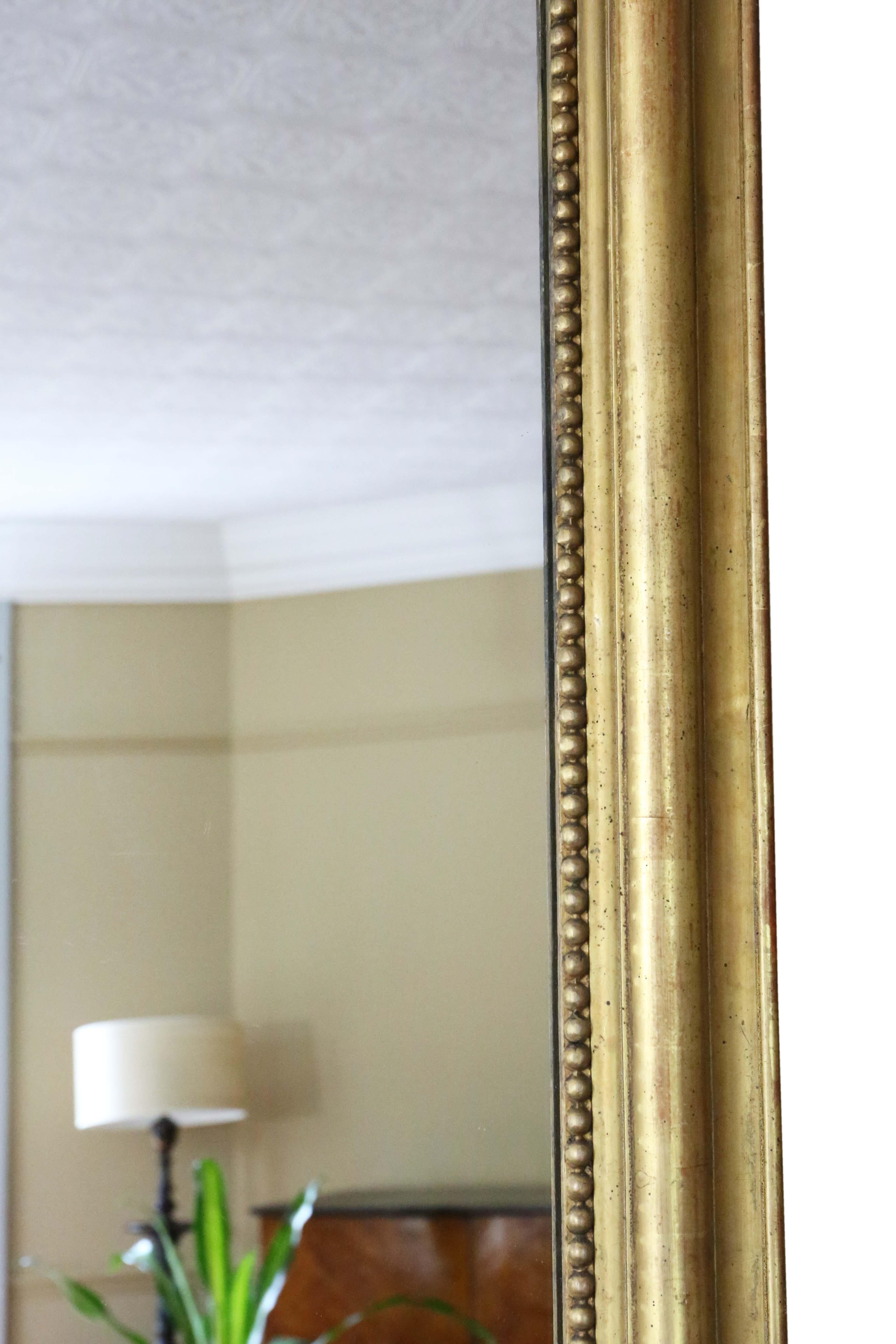 Antique Large 19ème siècle Gilt Overmantle Wall Mirror - High-Quality en vente 2