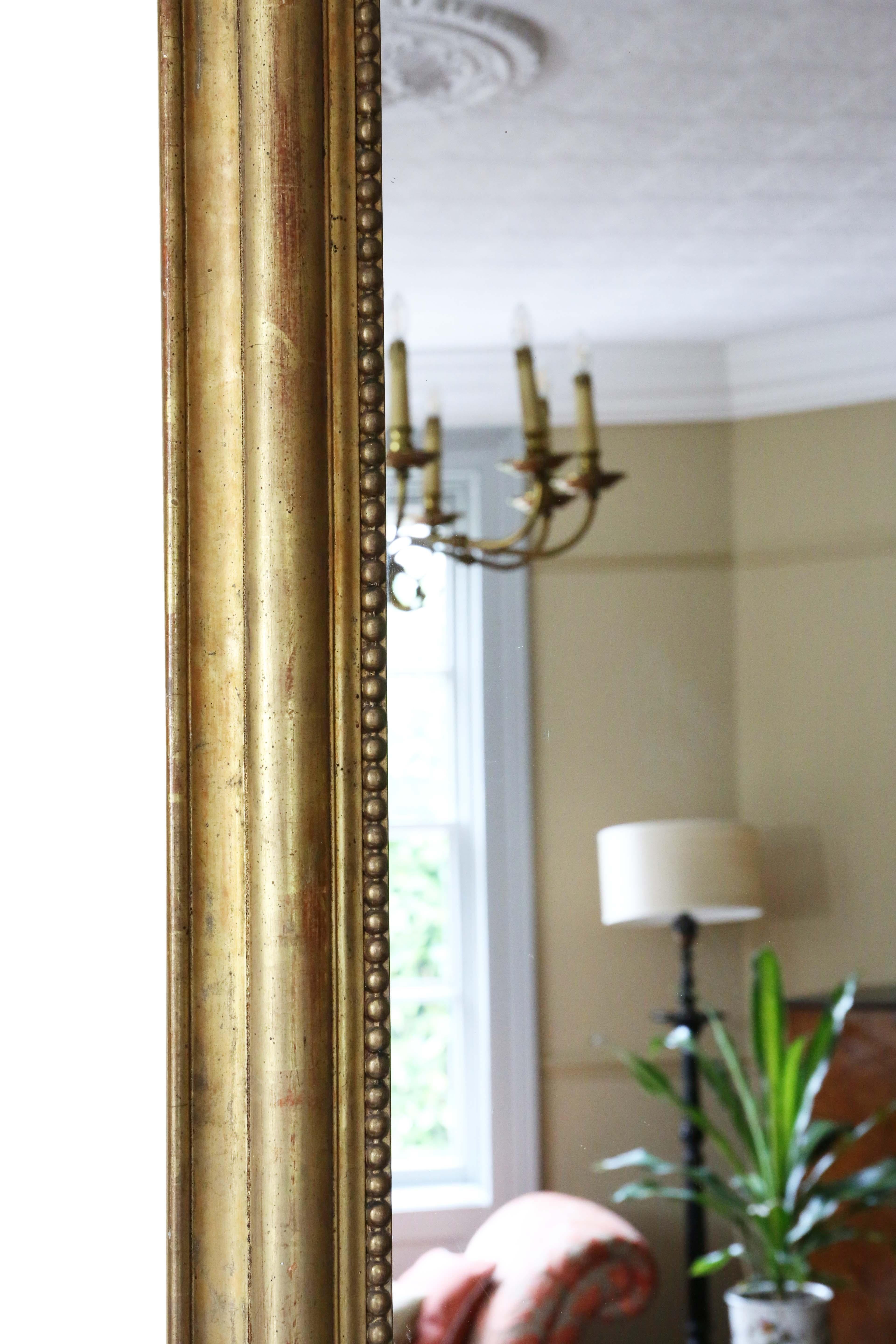 Antique Large 19ème siècle Gilt Overmantle Wall Mirror - High-Quality en vente 3
