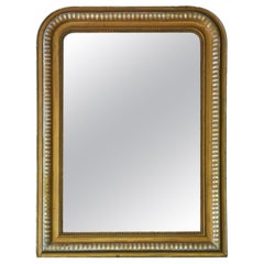 Antique Large 19th Century Silver Gilt and Gold Finish Overmantle Wall Mirror