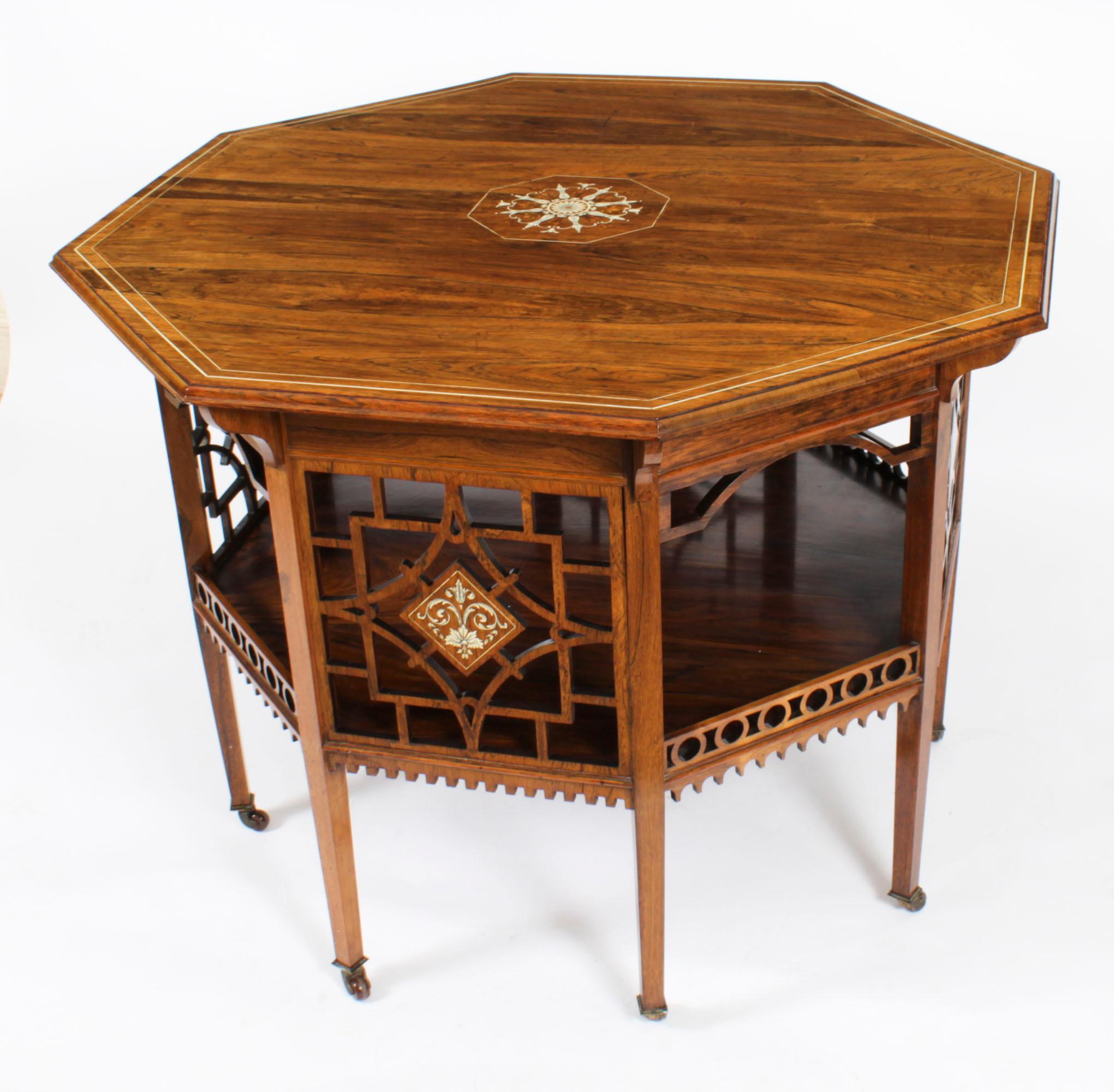Antique Gonçalo Alves Occasional Side Centre Table 19th Century In Good Condition For Sale In London, GB