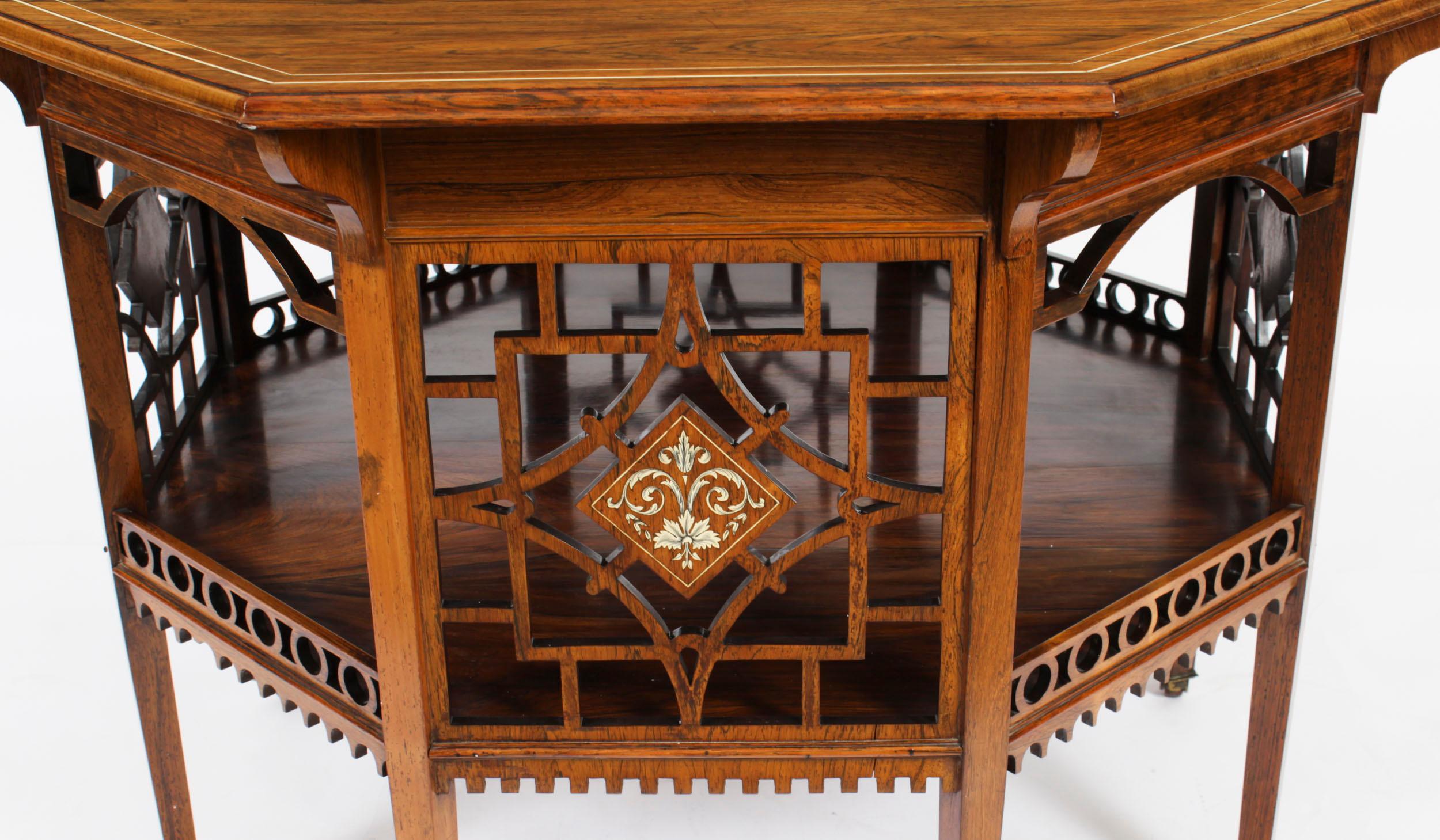 Wood Antique Gonçalo Alves Occasional Side Centre Table 19th Century For Sale
