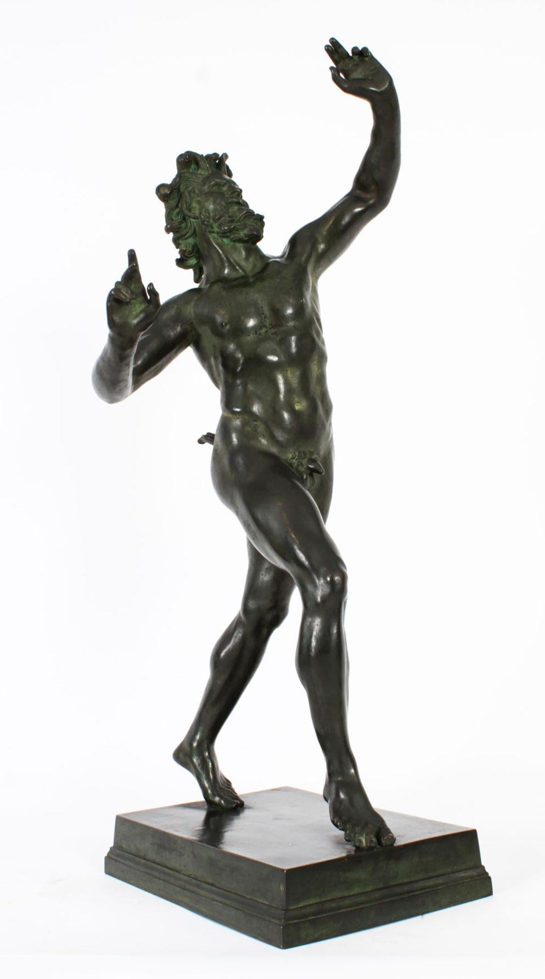 Antique Bronze of Pan Dancing G.Nisini, 19th Century 13