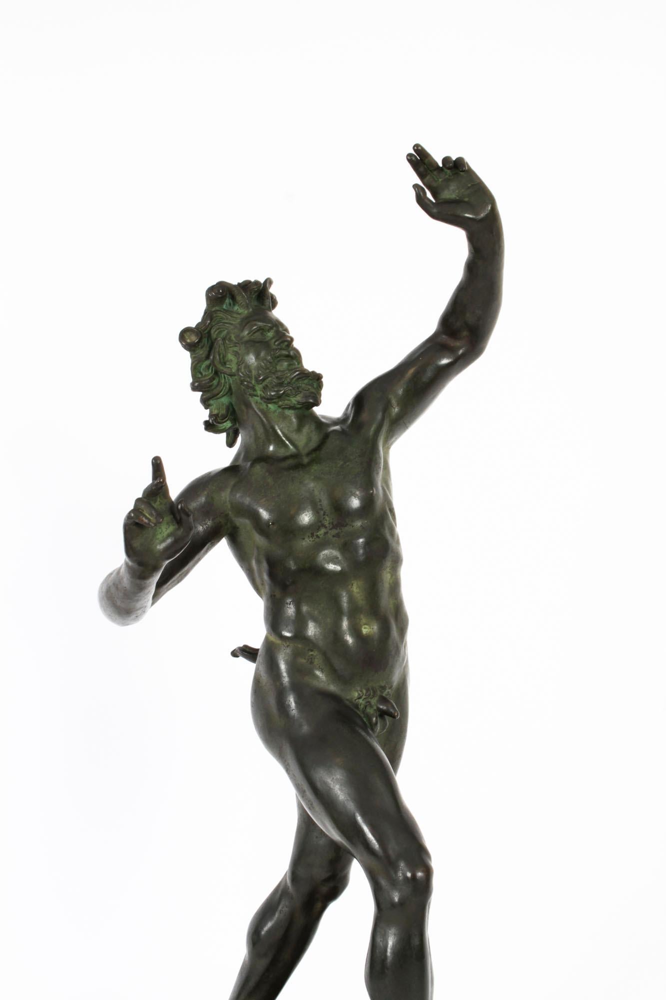 Antique Bronze of Pan Dancing G.Nisini, 19th Century 1