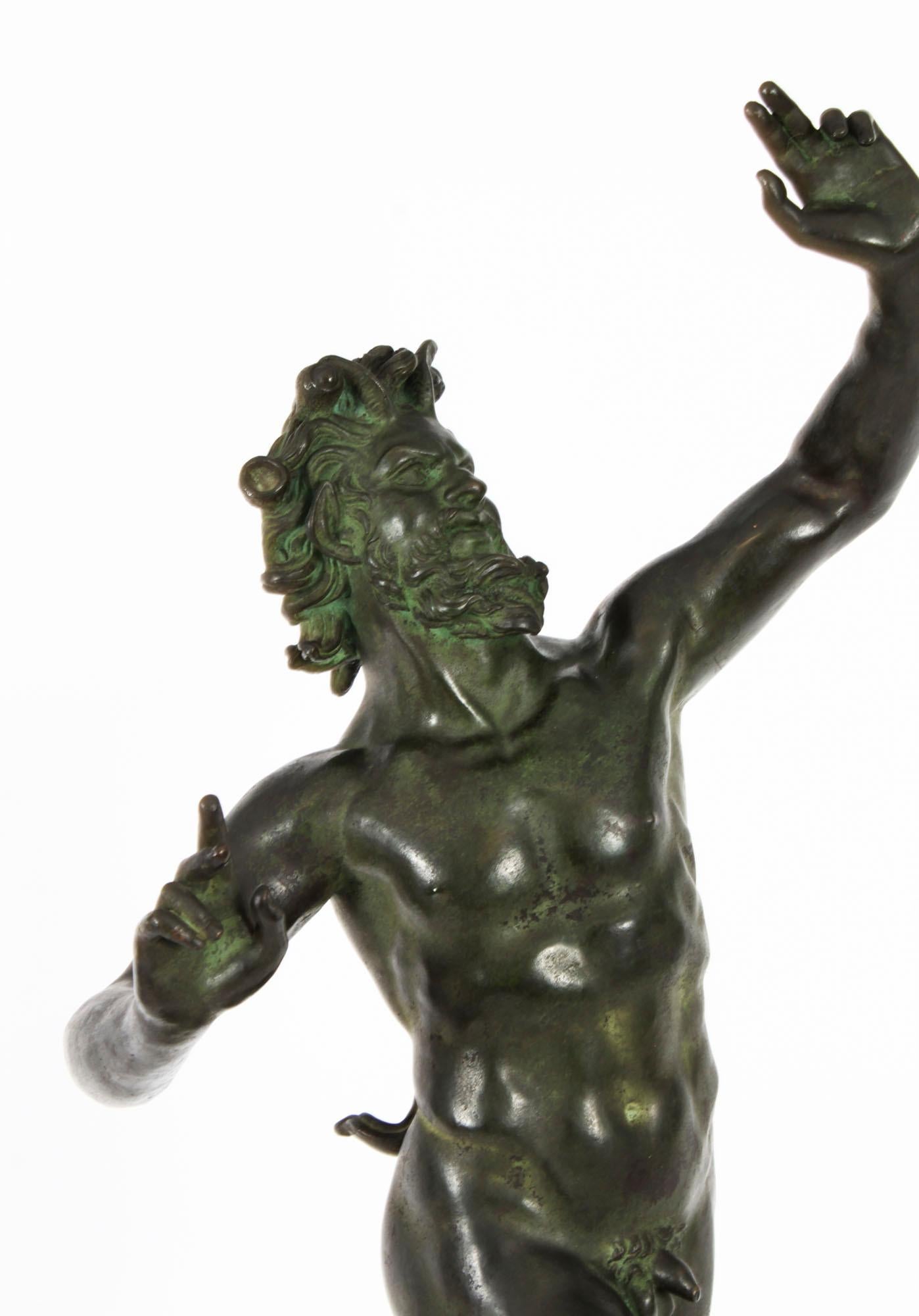Antique Bronze of Pan Dancing G.Nisini, 19th Century 2