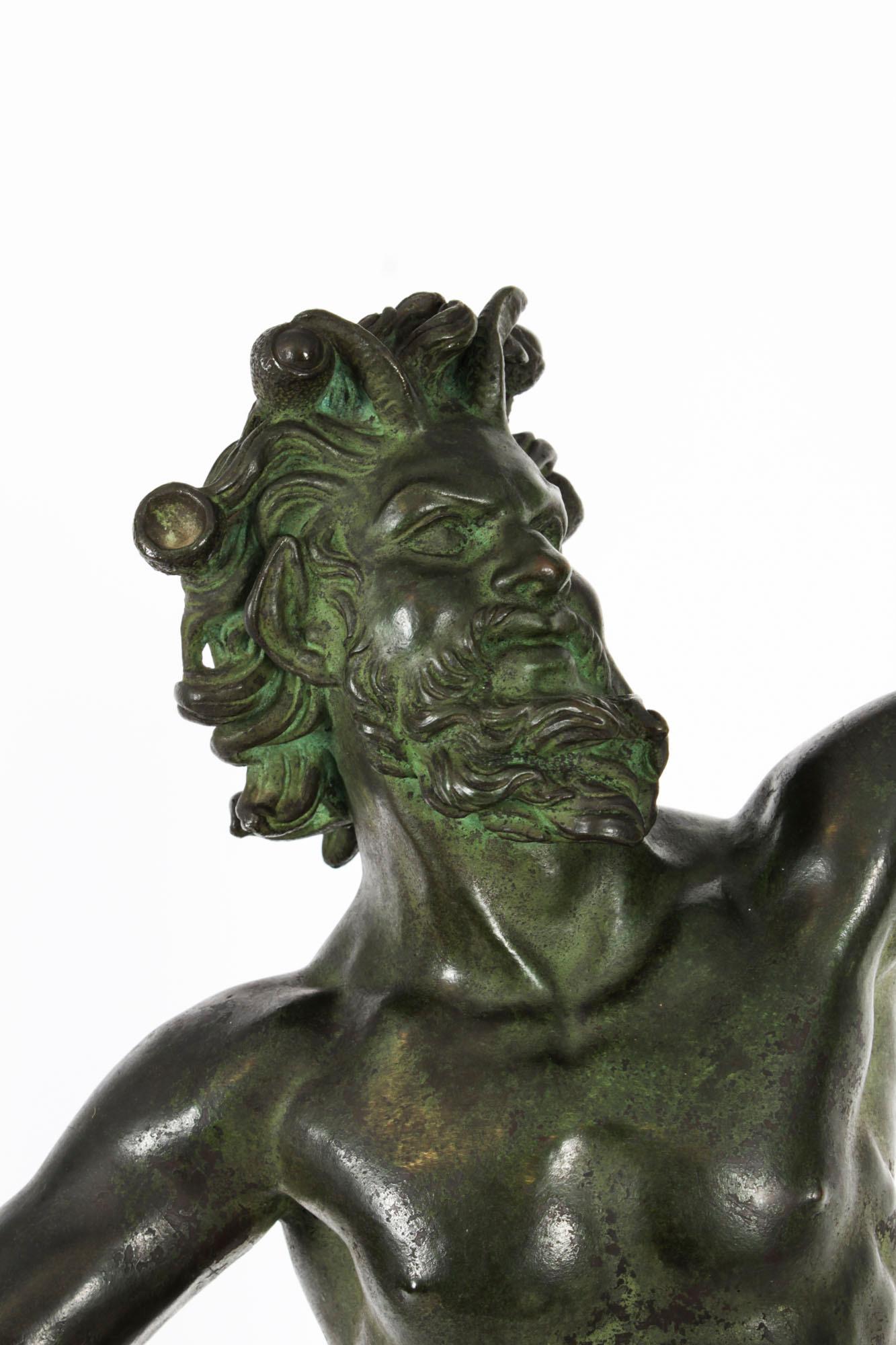 Antique Bronze of Pan Dancing G.Nisini, 19th Century 3