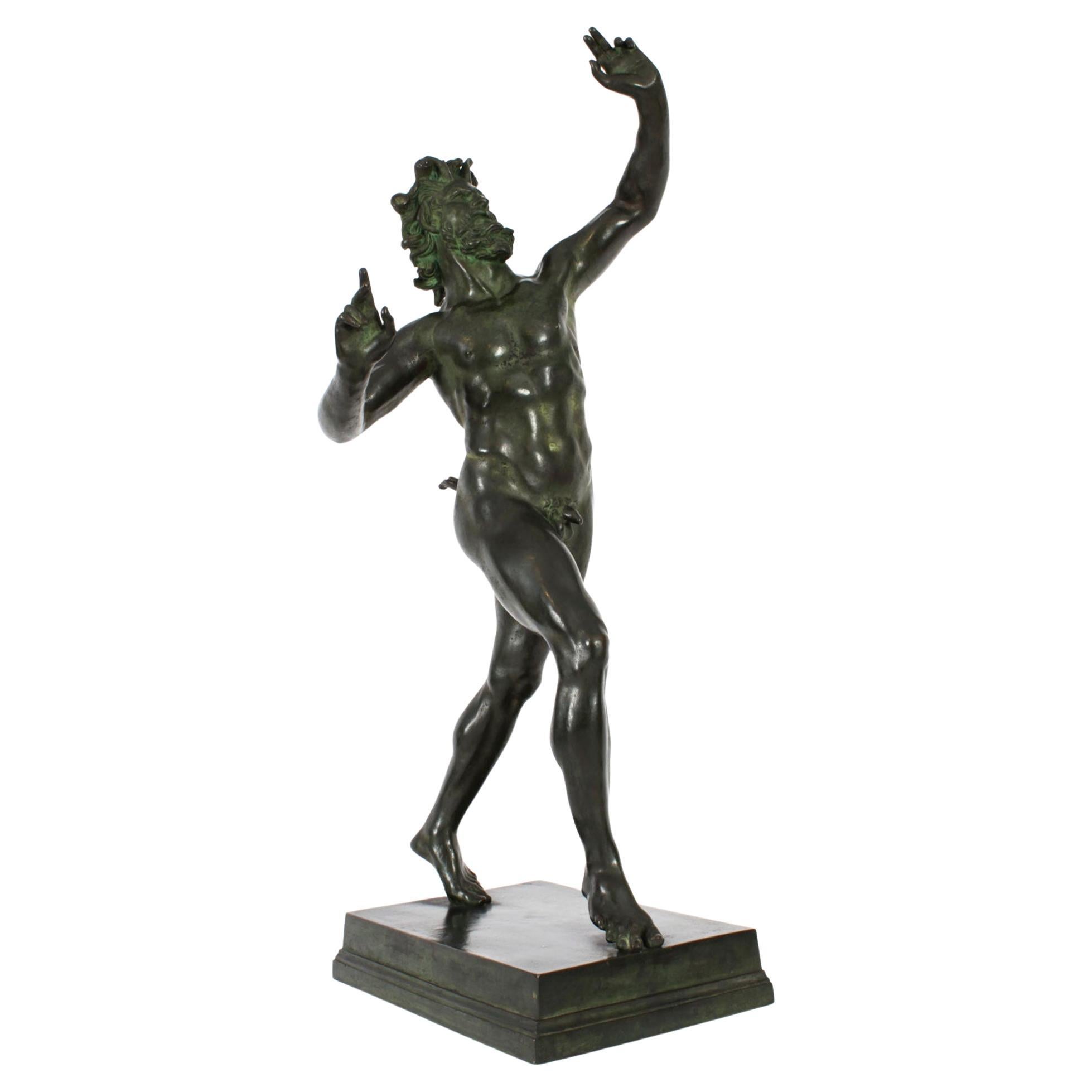Antique Bronze of Pan Dancing G.Nisini, 19th Century