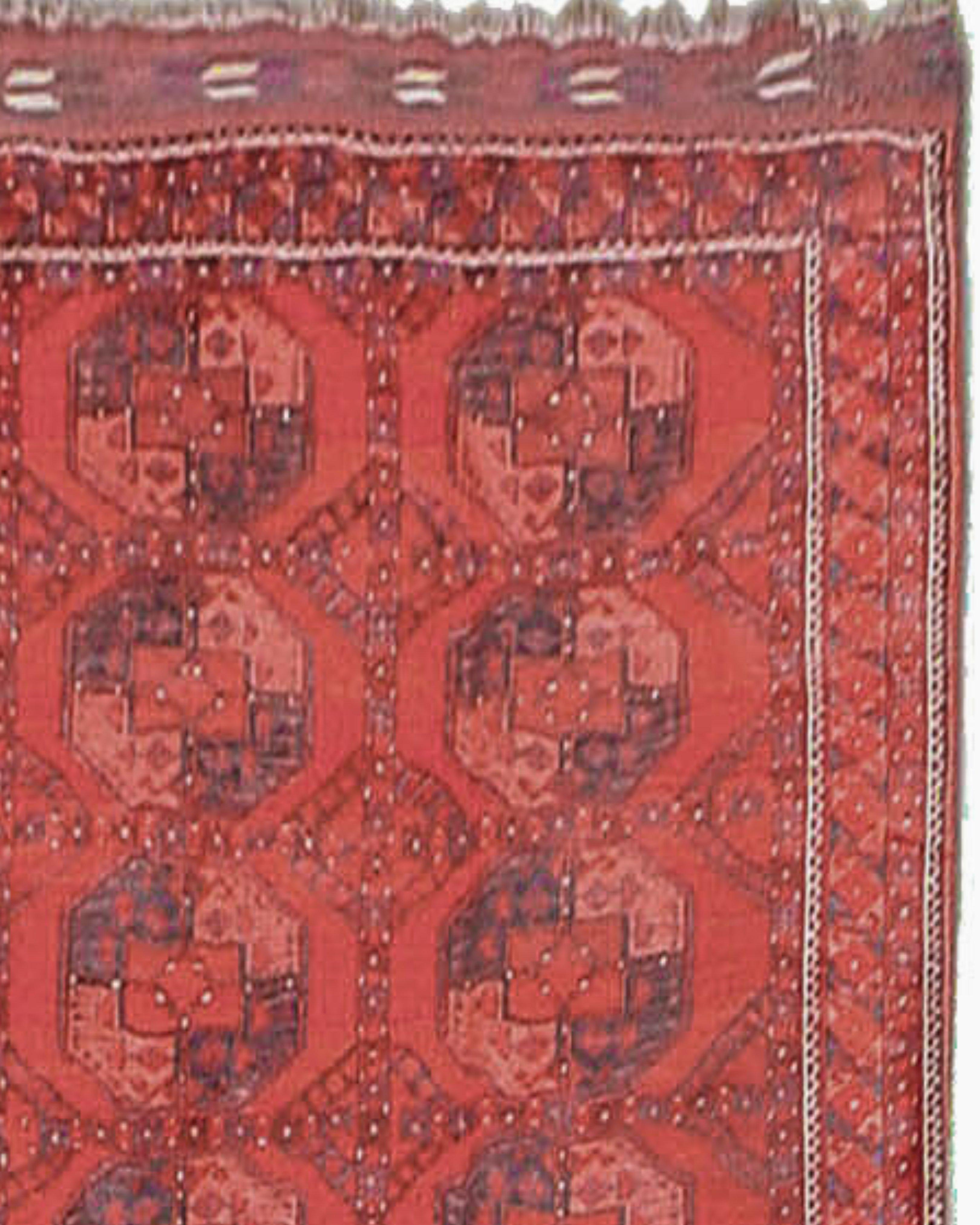 Hand-Woven Antique Large Afghan Ersari Rug, c. 1900 For Sale