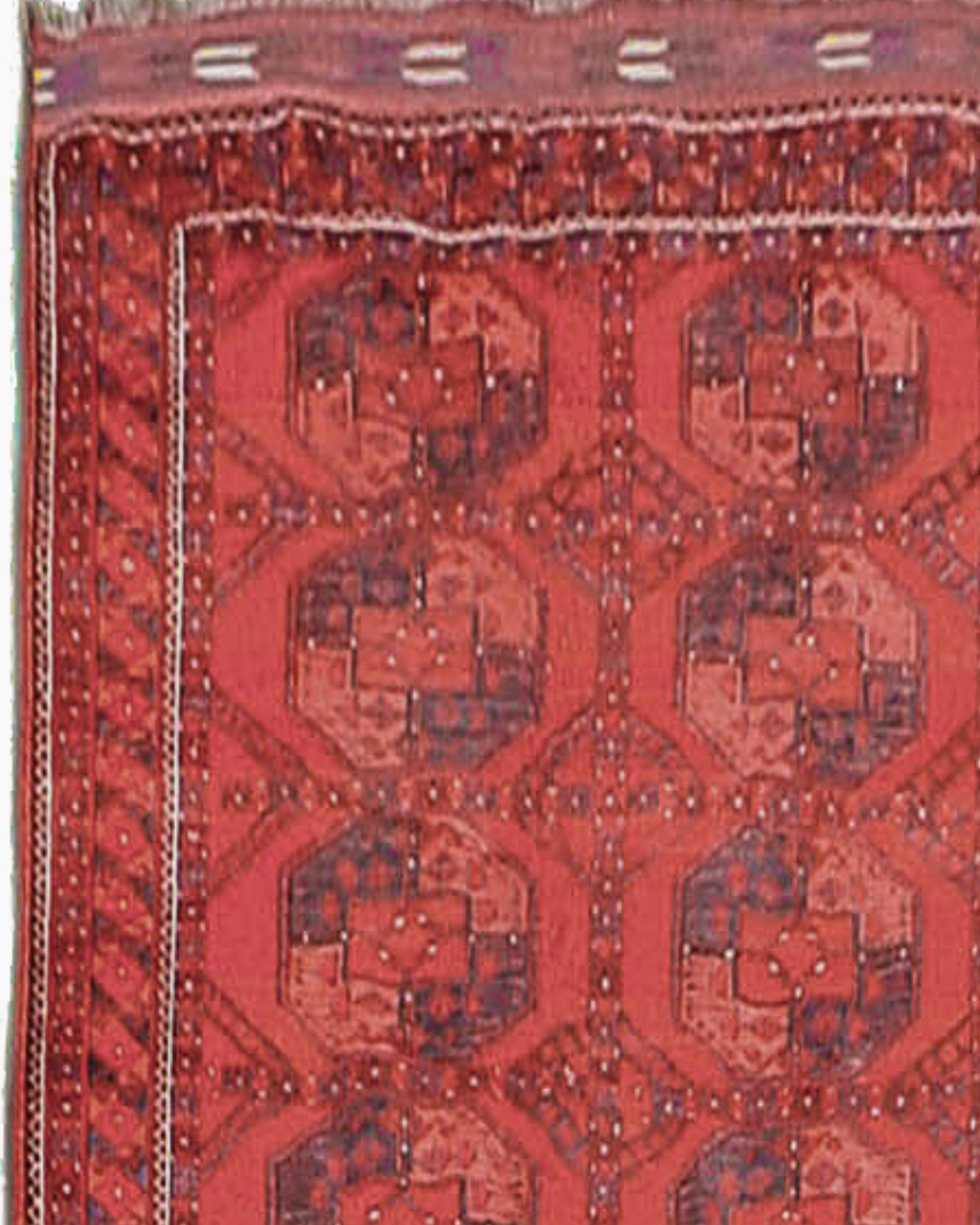 Antique Large Afghan Ersari Rug, c. 1900 In Good Condition For Sale In San Francisco, CA