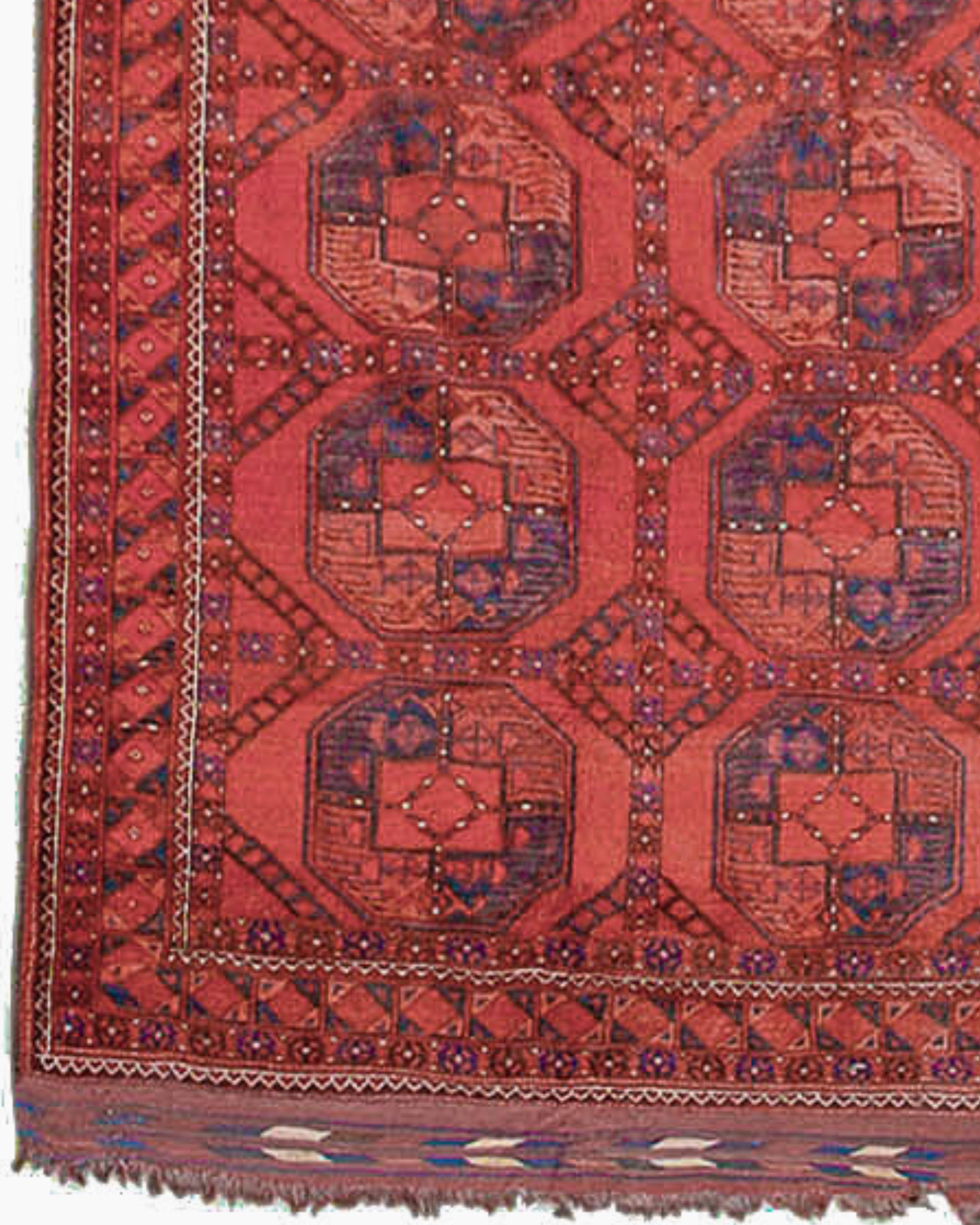 19th Century Antique Large Afghan Ersari Rug, c. 1900 For Sale