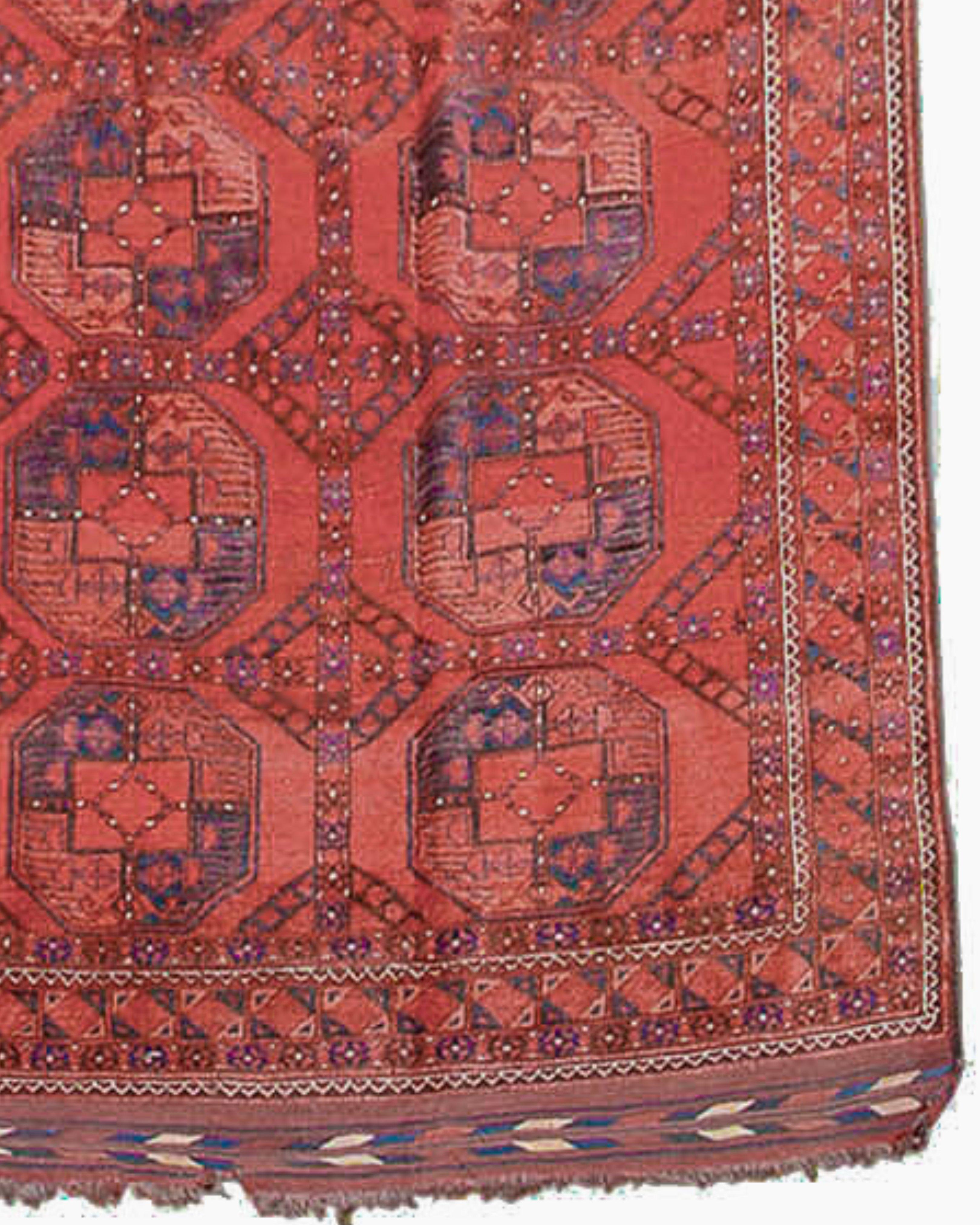 Wool Antique Large Afghan Ersari Rug, c. 1900 For Sale