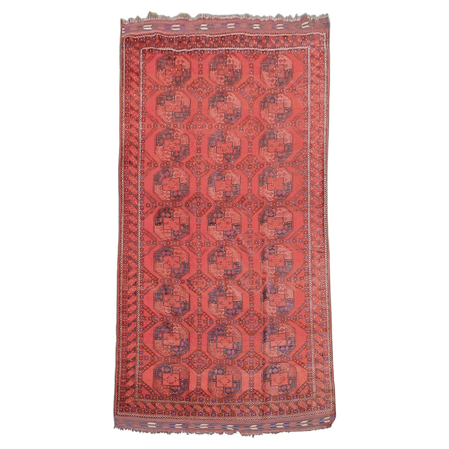 Grand tapis afghan ancien Ersari, vers 1900